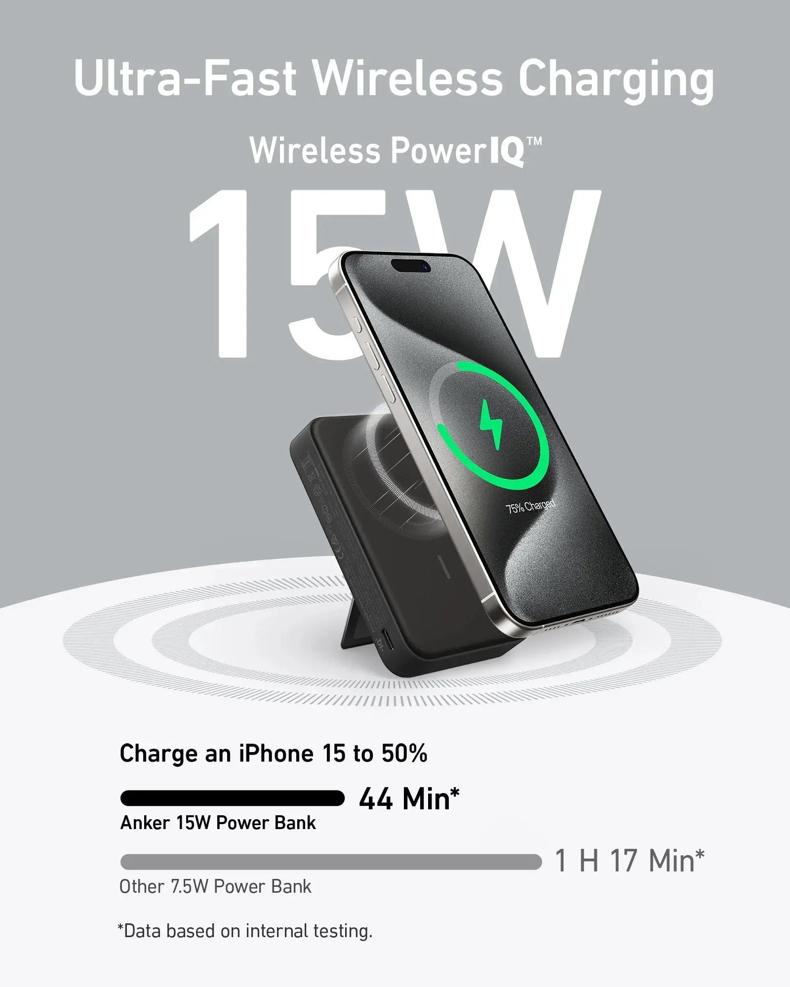 Anker MagGo Power Bank 10k Qi2 Certified (15W) - Black