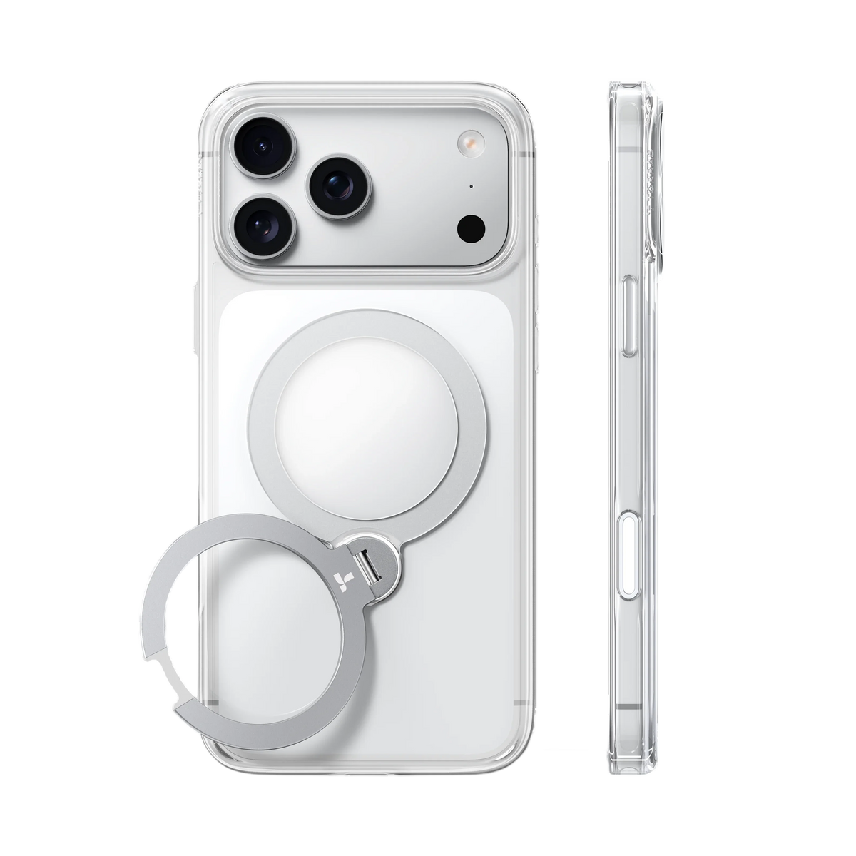 Torras Ostand Q3 Spin Case for iPhone 18 Pro - Clear #color_clear