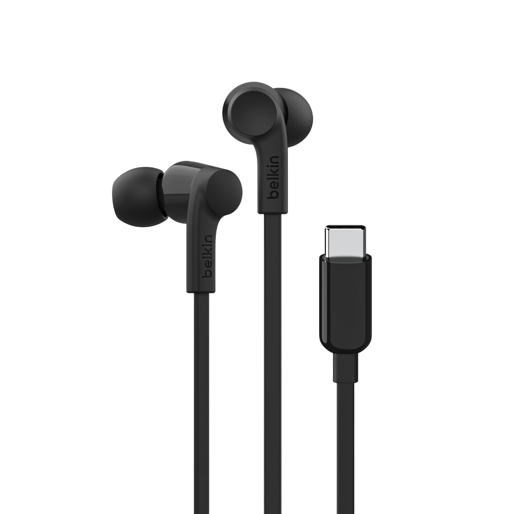 Belkin SoundForm Wired Earbuds with USB-C Connector - Black