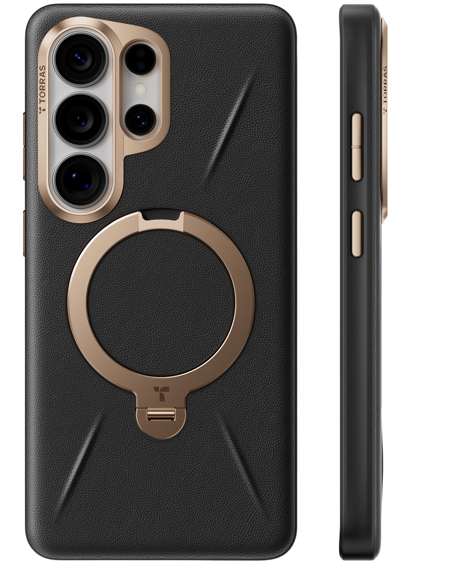 TORRAS Ostand Spin VegSkin for Samsung Galaxy S26 Ultra - Iovry Black #color_iovry-black