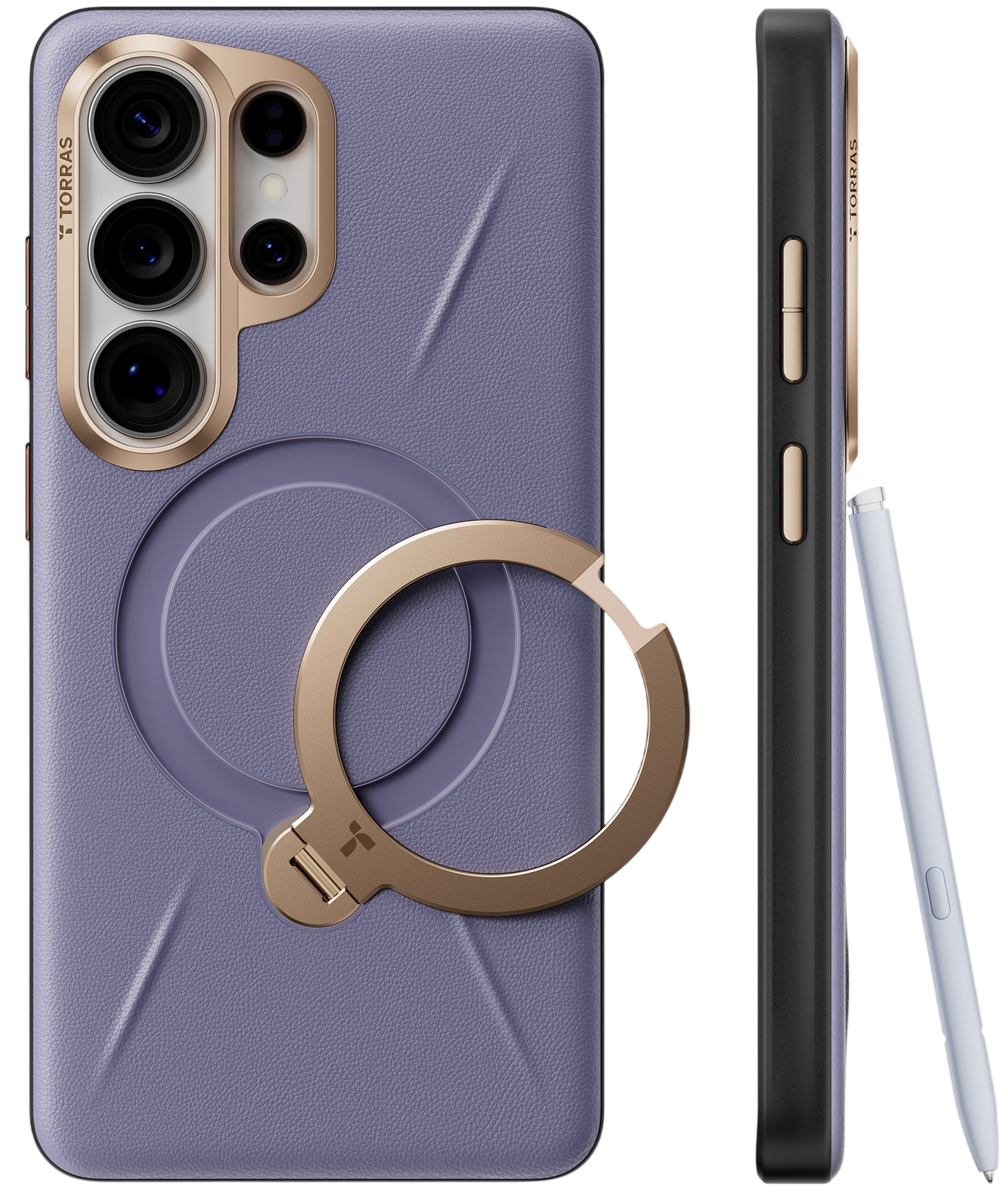 TORRAS Ostand Spin VegSkin for Samsung Galaxy S26 Ultra - Dark Purple