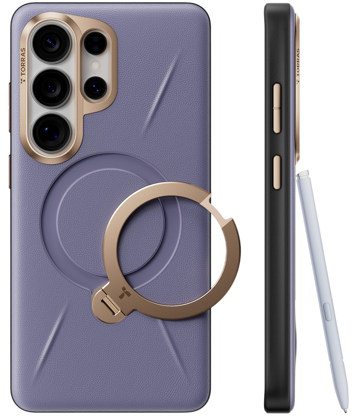 TORRAS Ostand Spin VegSkin for Samsung Galaxy S26 Ultra - Dark Purple #color_dark-purple