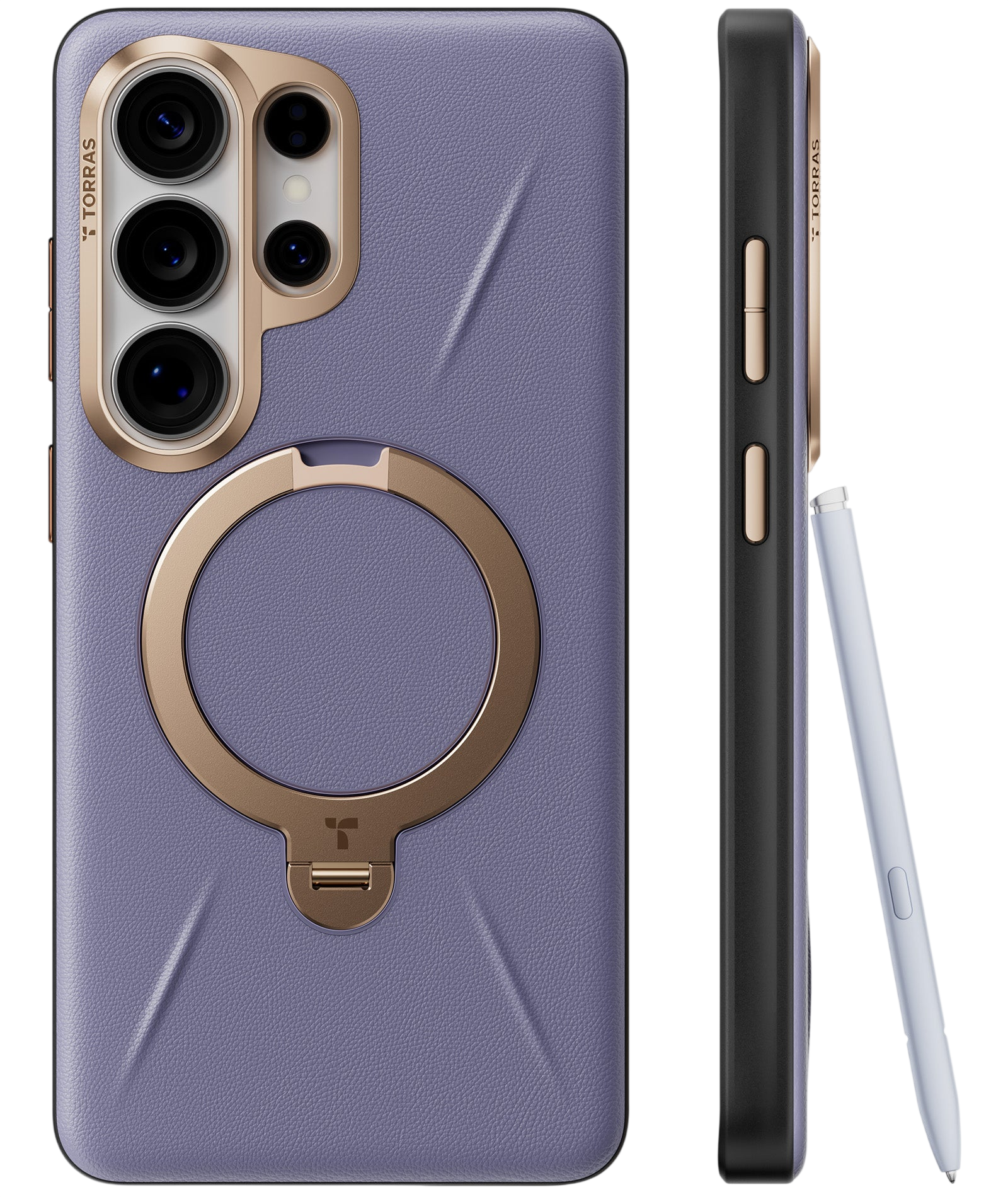 TORRAS Ostand Spin VegSkin for Samsung Galaxy S26 Ultra - Dark Purple