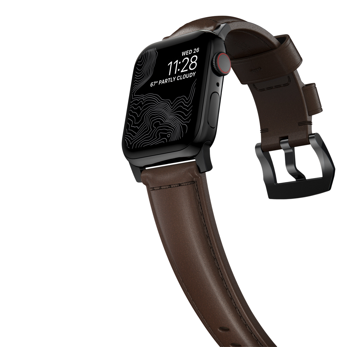Nomad Traditional Leather Band for Apple Watch 49mm / 46mm / 45mm - Black Hardware