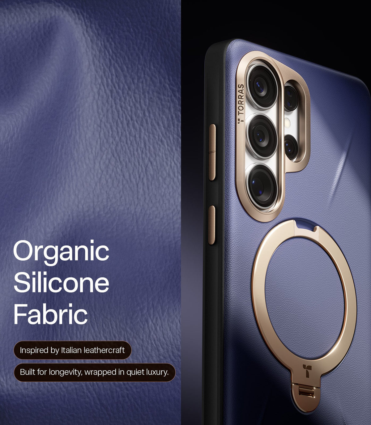 TORRAS Ostand Spin VegSkin for Samsung Galaxy S26 Ultra - Dark Purple #color_dark-purple