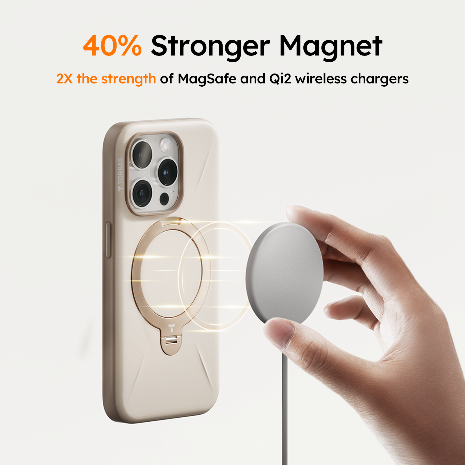 حافظة Torras Ostand 360° Spin Fusion MagSafe لهاتف آيفون 16 برو
