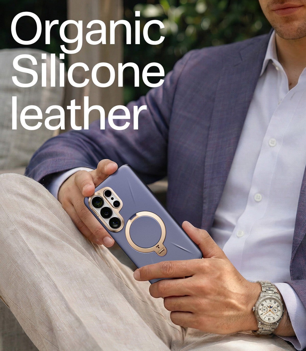 TORRAS Ostand Spin VegSkin for Samsung Galaxy S26 Ultra - Dark Purple #color_dark-purple