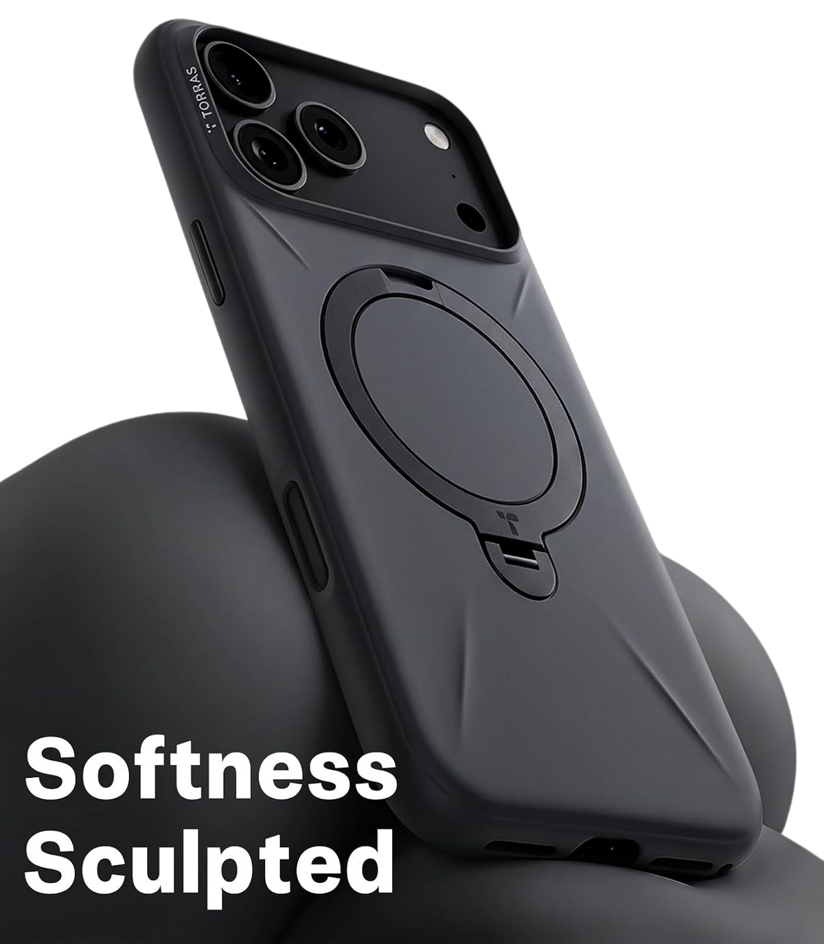 Torras Ostand Q3 Silicone Case for iPhone 18 Pro - Grey #color_grey