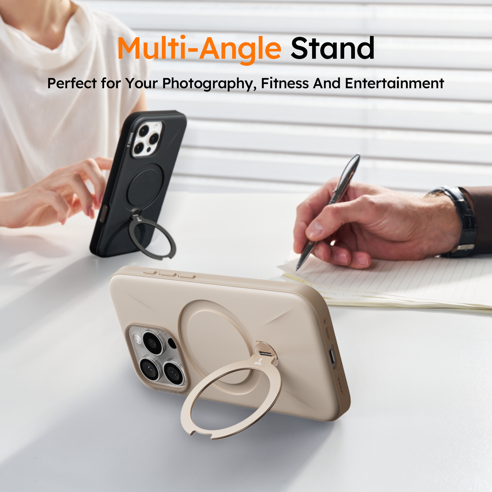 حافظة Torras Ostand 360° Spin Fusion MagSafe لهاتف آيفون 16 برو
