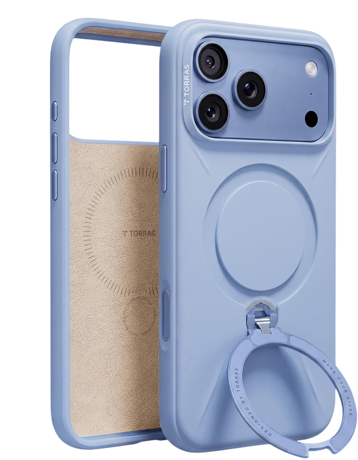 Torras Ostand Q3 Silicone Case for iPhone 18 Pro Max - Blue #color_blue