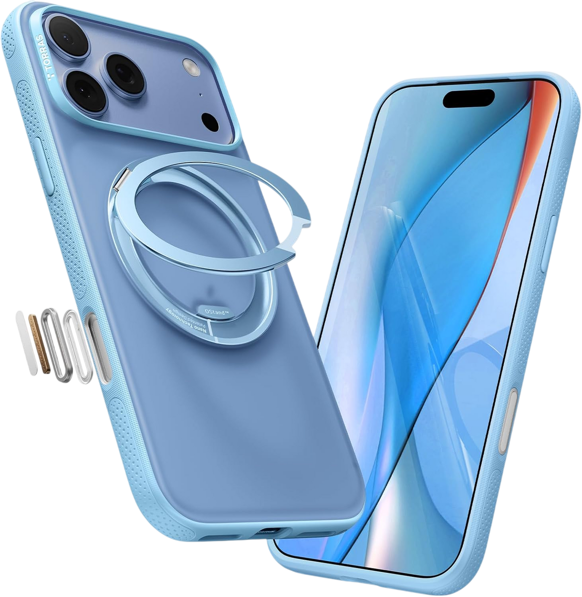Torras Ostand O3 Light Case for iPhone 18 Pro Max - Blue #color_blue