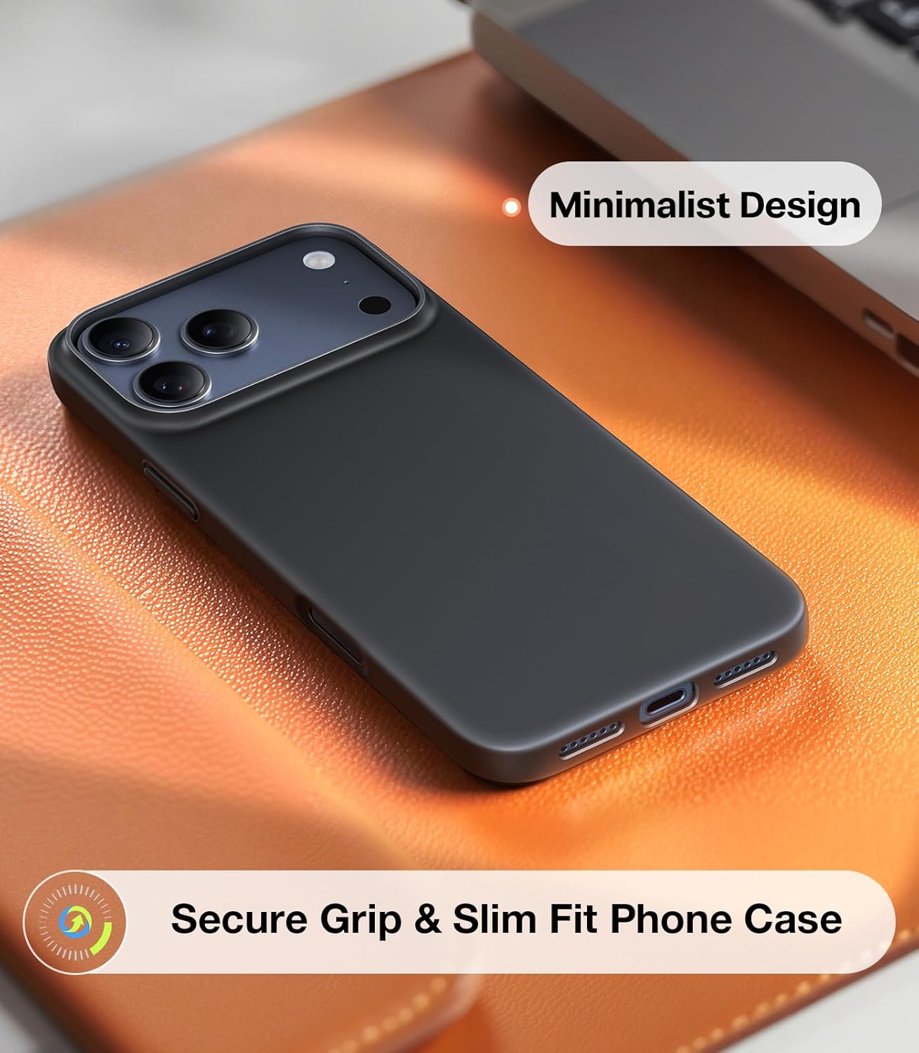 حافظة TORRAS SlimFit MagSafe سوداء لهاتف iPhone 17 Pro Max / 17 Pro / Air / 17