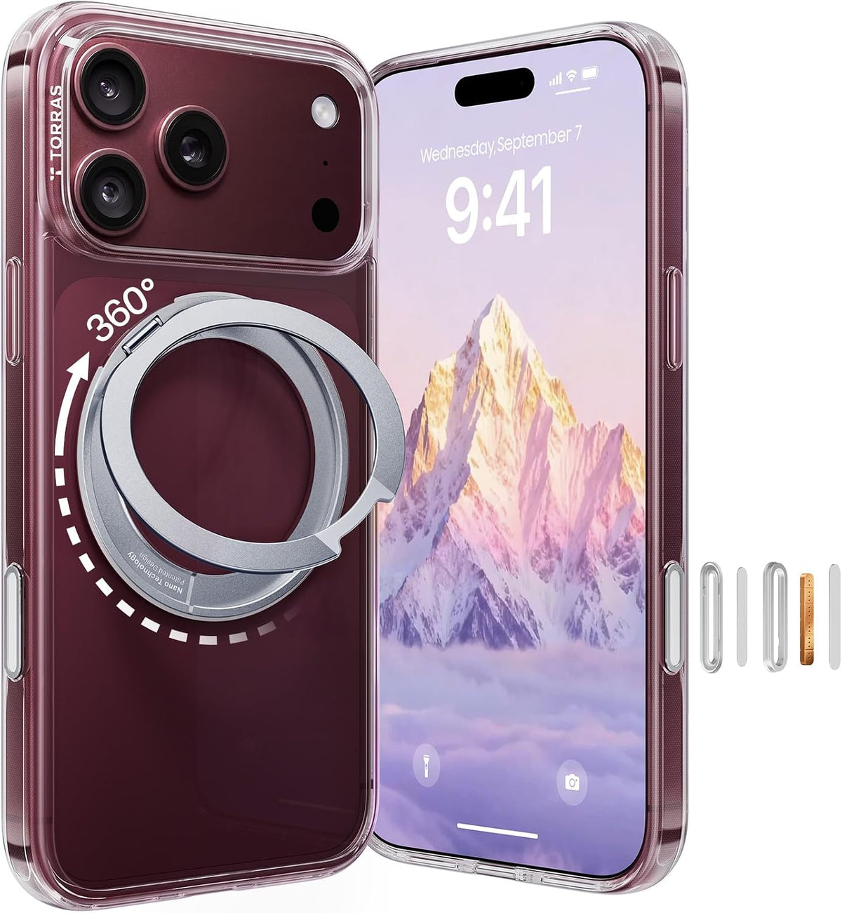 Torras Ostand O1 Guardian Case for iPhone 18 Pro Max - Clear #color_clear
