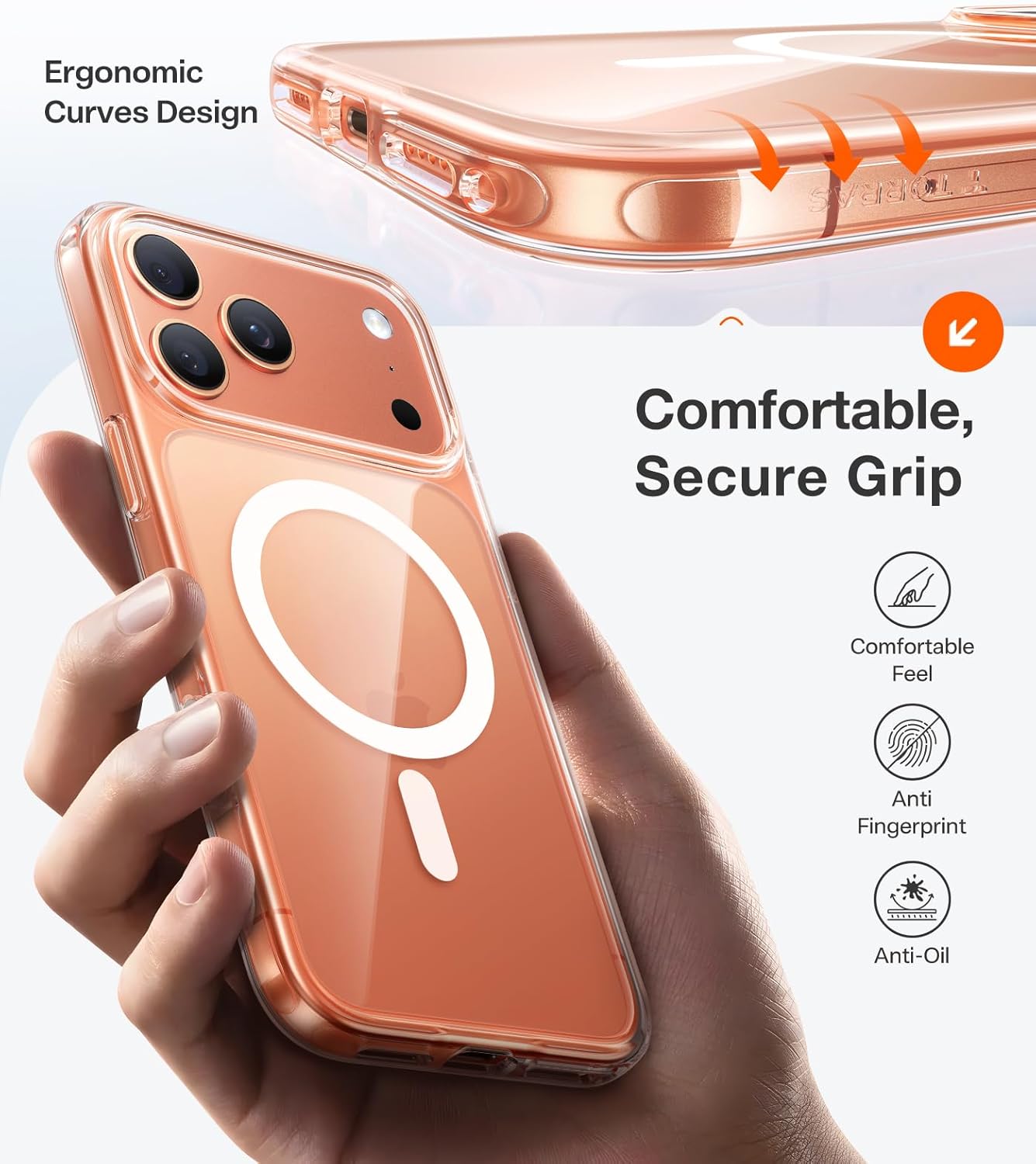حافظة TORRAS SlimFit MagSafe لهاتف iPhone 17 Pro Max / 17 Pro / Air / 17