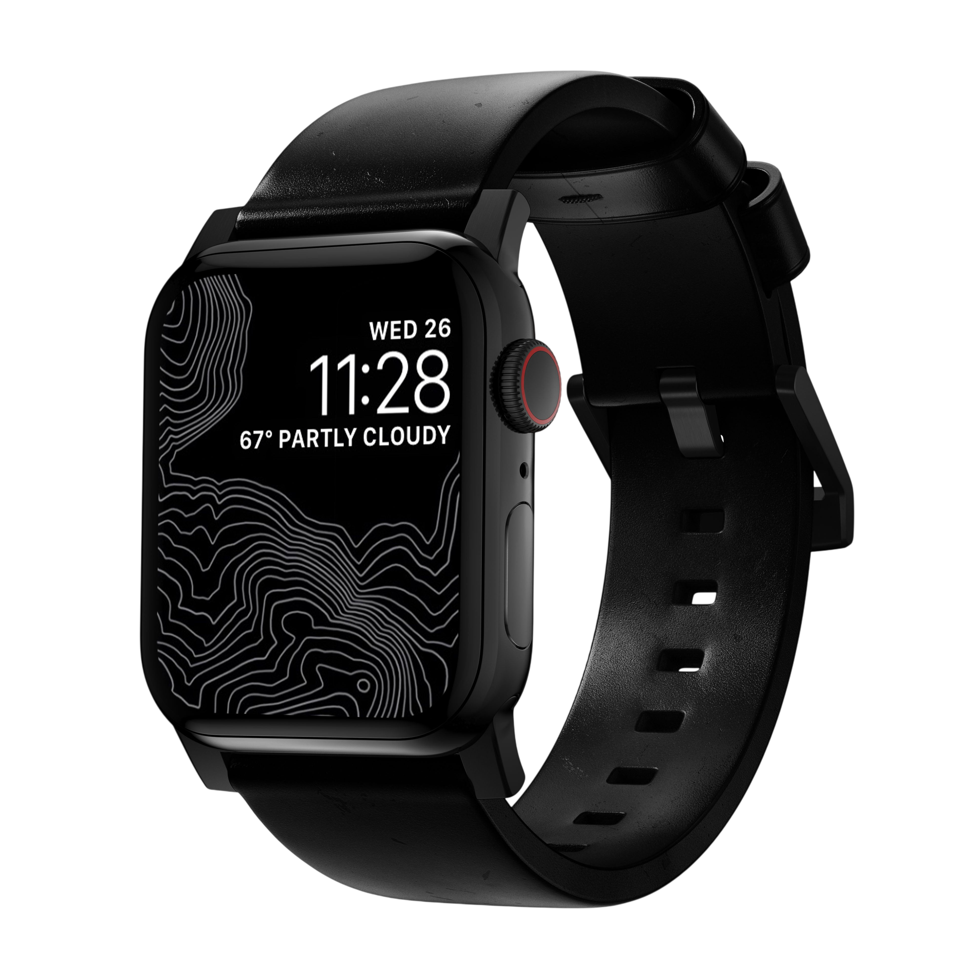 Nomad Modern Leather Band for Apple Watch Ultra 3 / 2 / 1 - 49mm - Black #color_black
