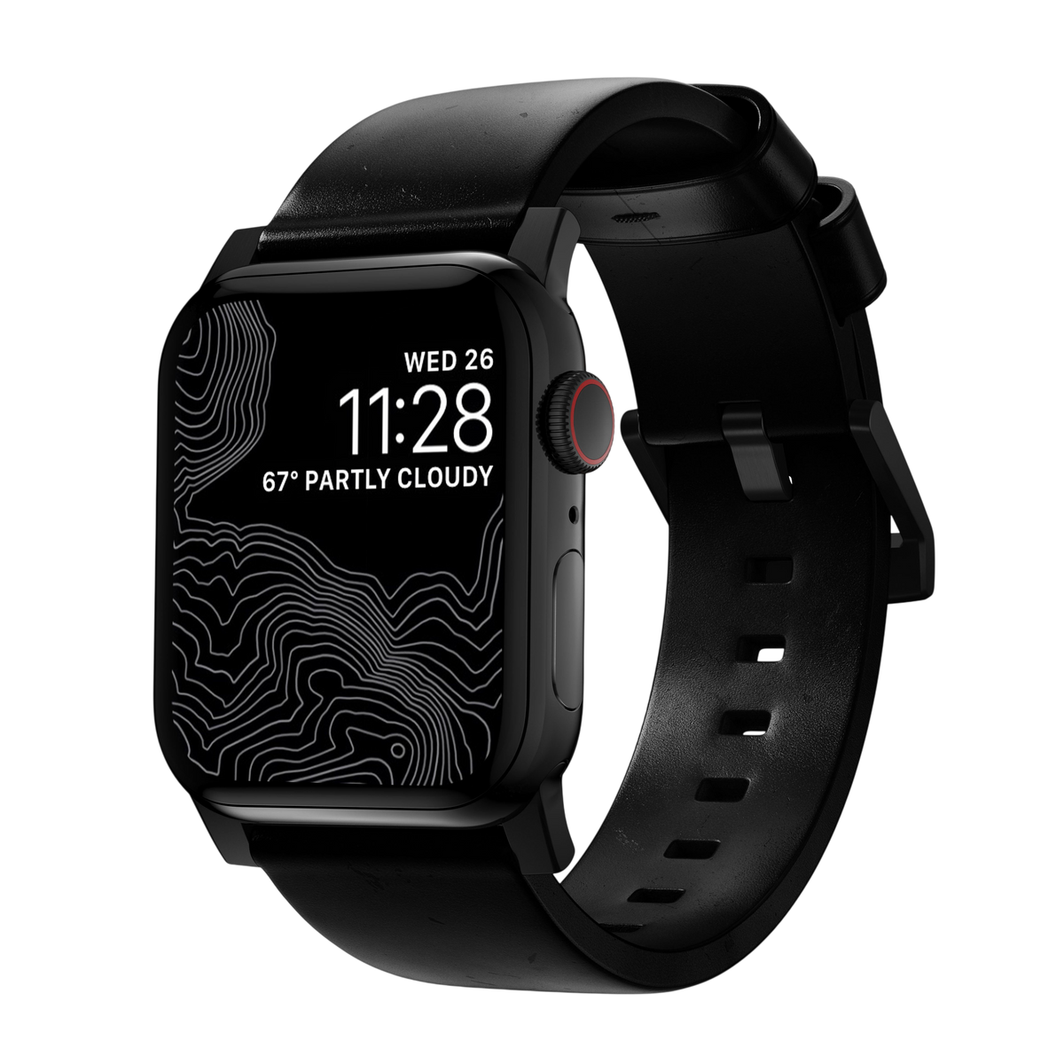 Nomad Modern Leather Band for Apple Watch Ultra 3 / 2 / 1 - 49mm - Black