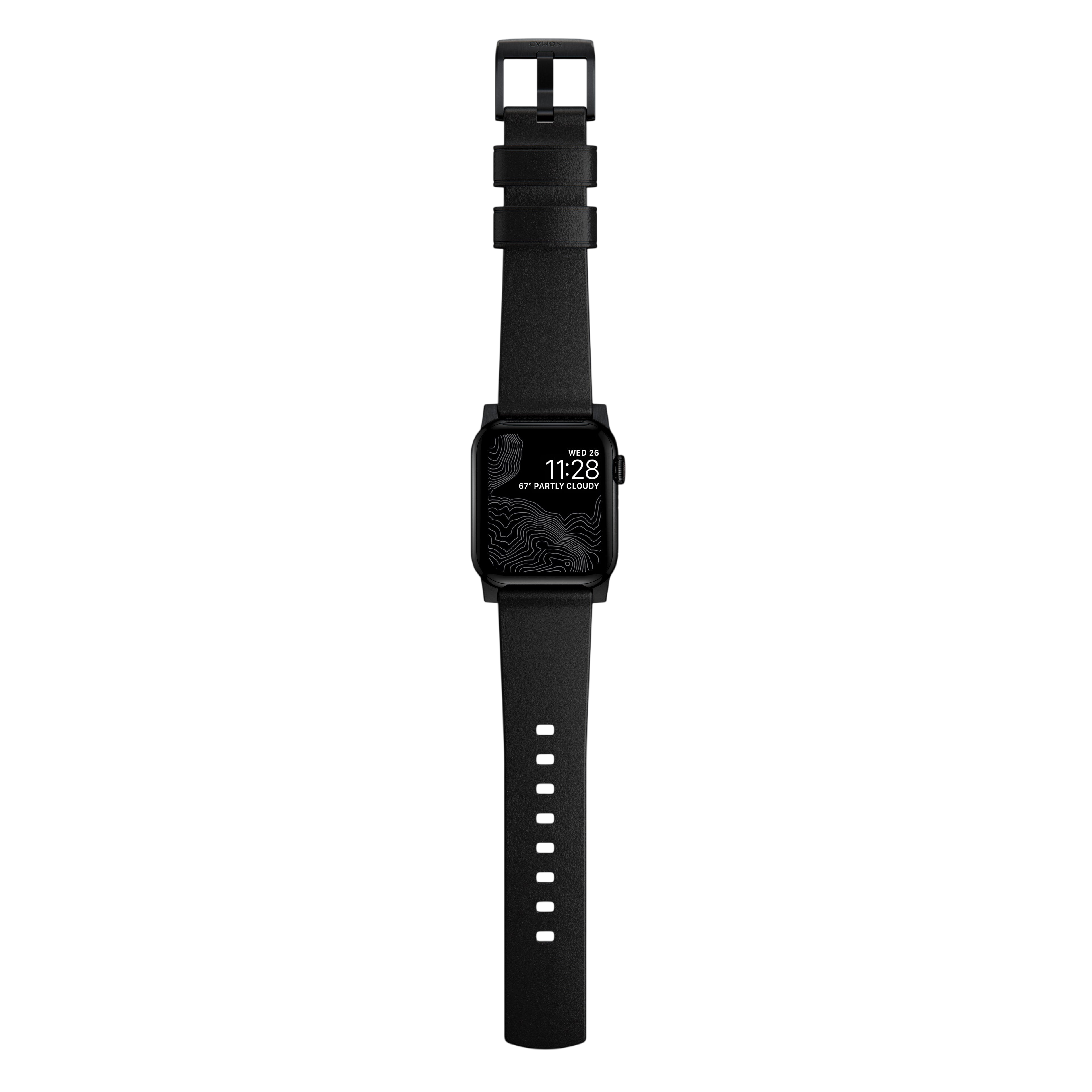 Nomad Modern Leather Band for Apple Watch Ultra 3 / 2 / 1 - 49mm - Black