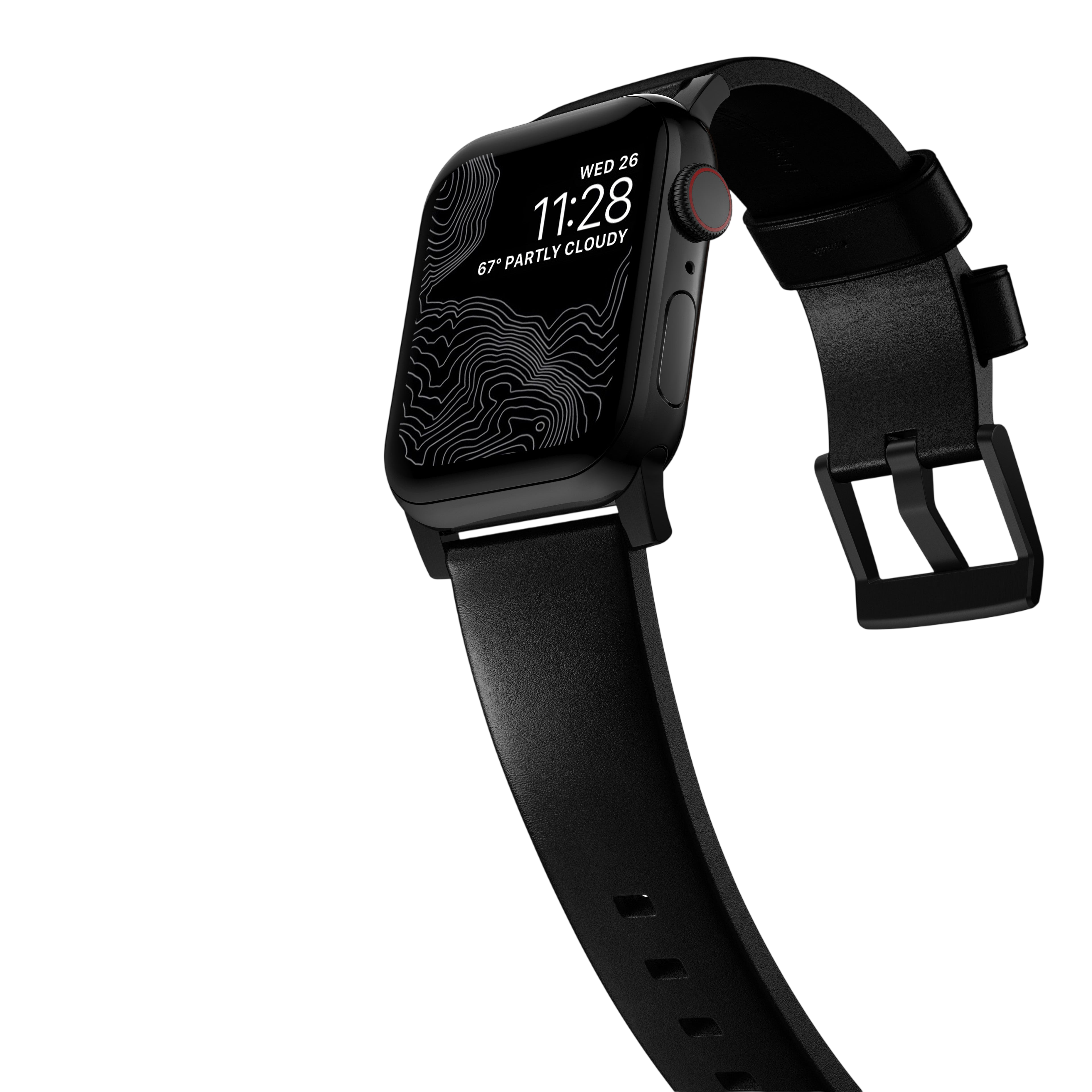 Nomad Modern Leather Band for Apple Watch Ultra 3 / 2 / 1 - 49mm - Black