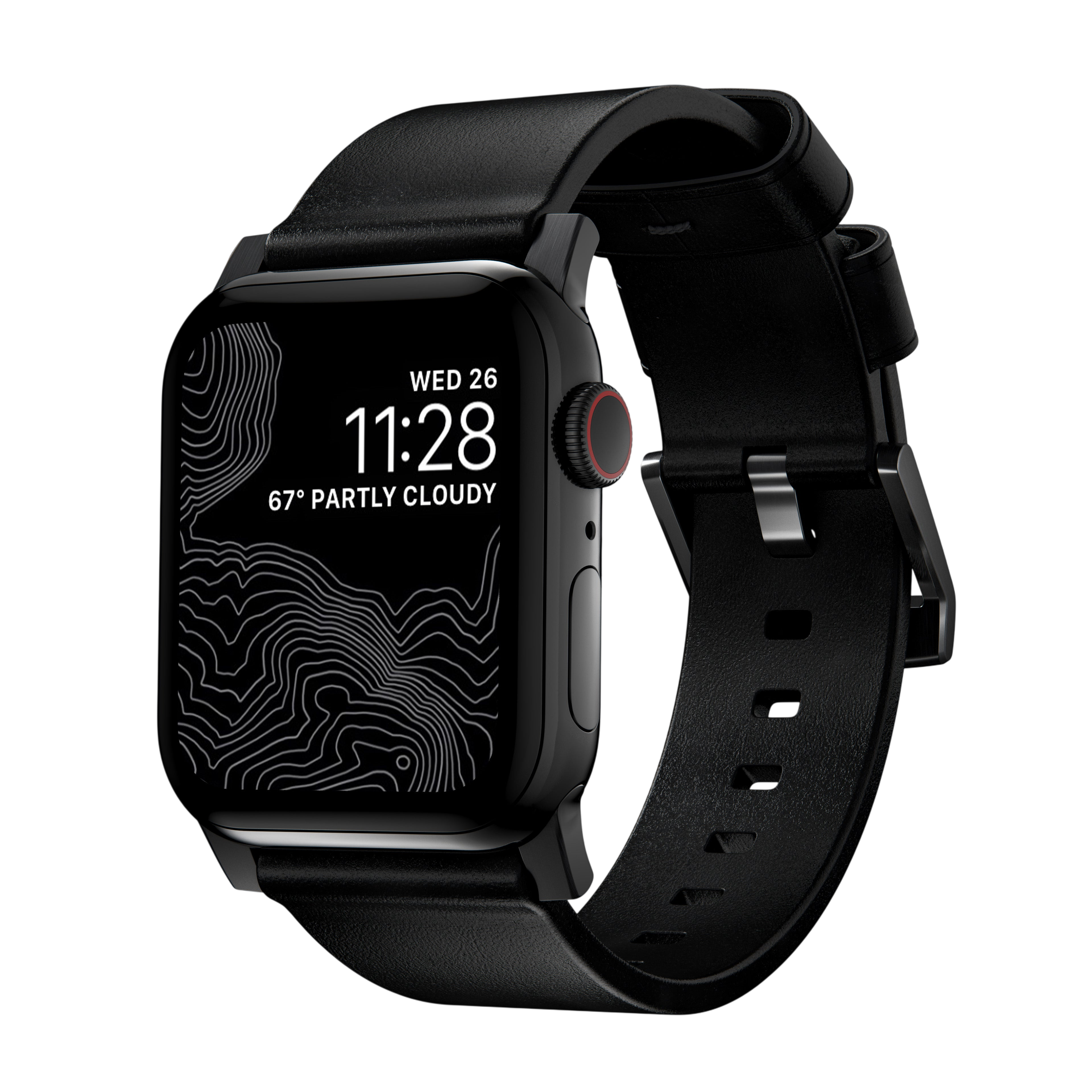 Nomad Modern Leather Band for Apple Watch Ultra 3 / 2 / 1 - 49mm - Black #color_black