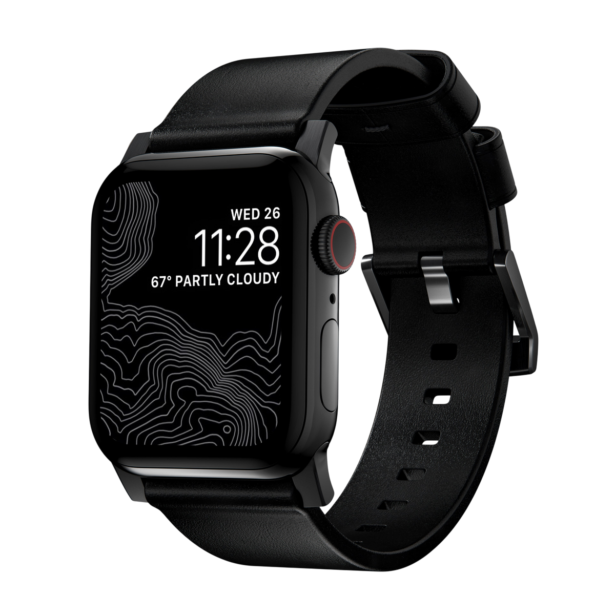 Nomad Modern Leather Band for Apple Watch Ultra 3 / 2 / 1 - 49mm - Black