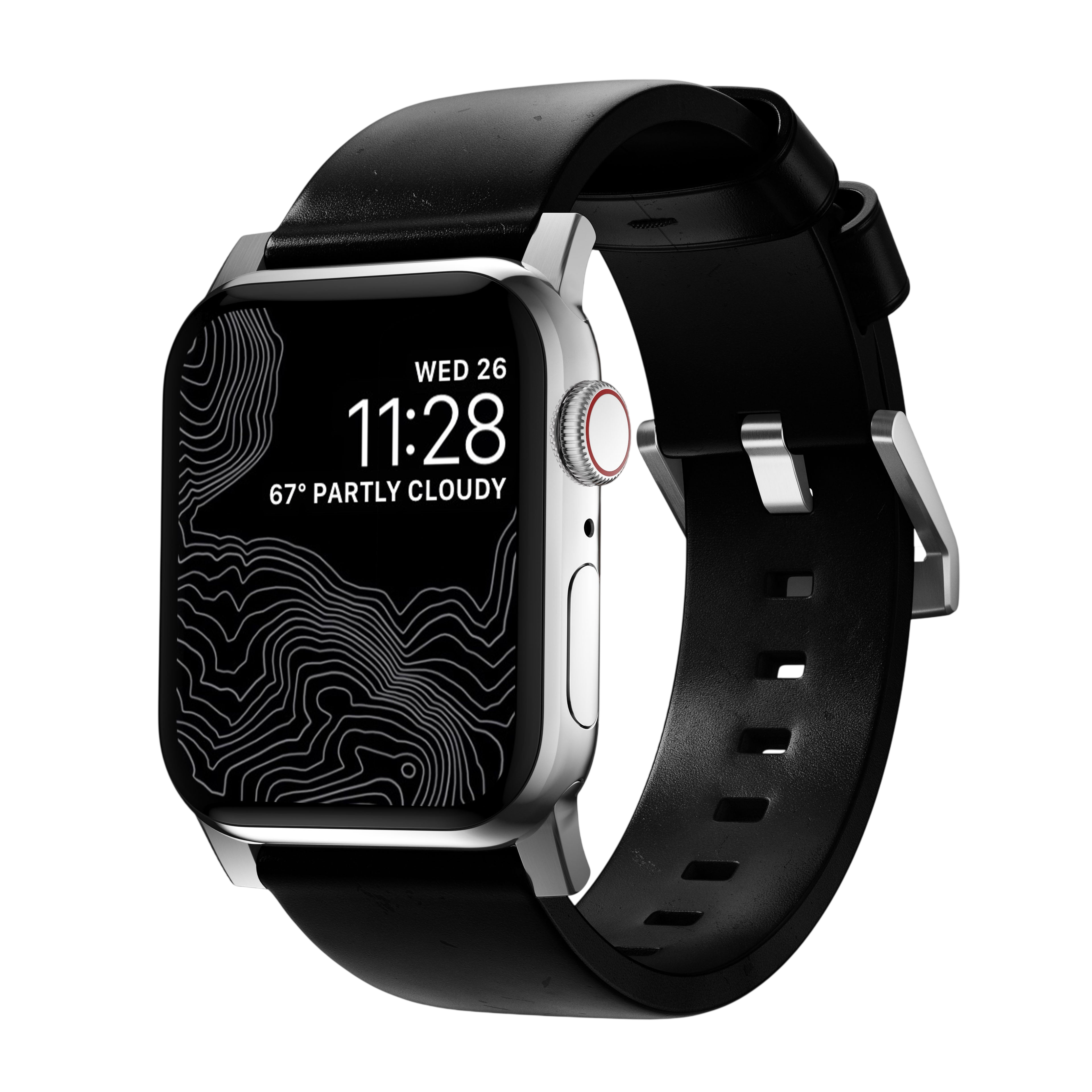 Nomad Modern Leather Band for Apple Watch Ultra 3 / 2 / 1 - 49mm - Black