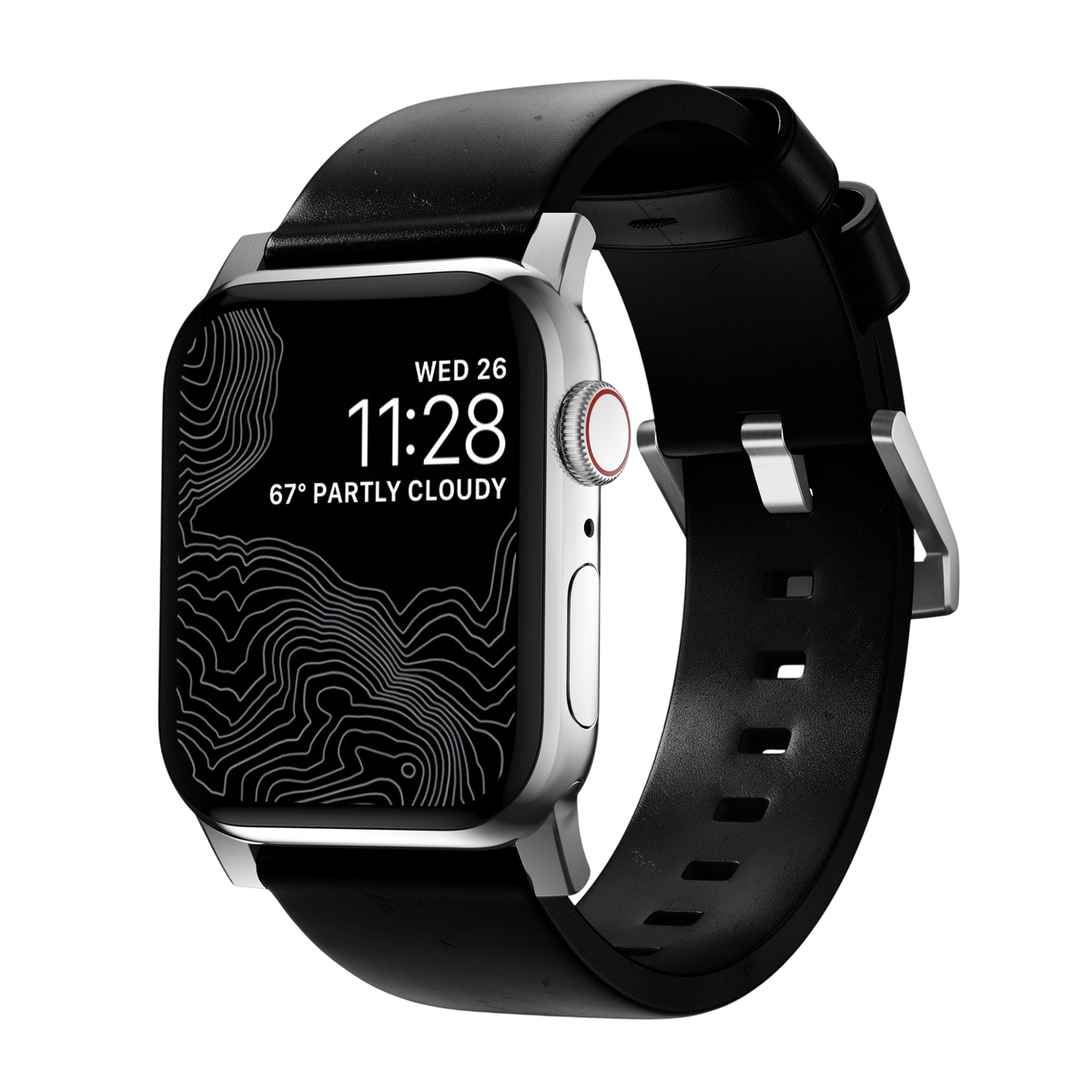 Nomad Modern Leather Band for Apple Watch Ultra 3 / 2 / 1 - 49mm - Black