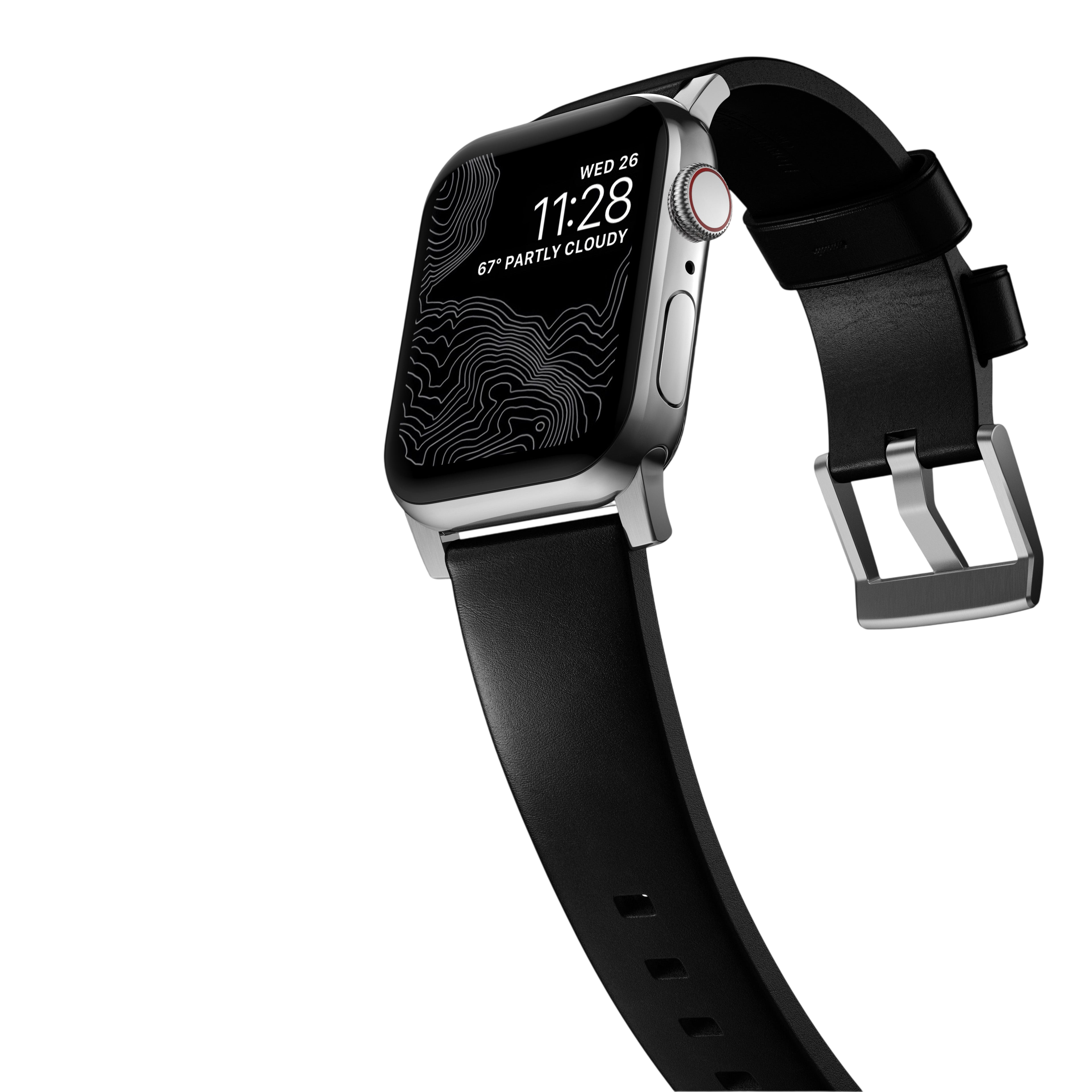Nomad Modern Leather Band for Apple Watch Ultra 3 / 2 / 1 - 49mm - Black