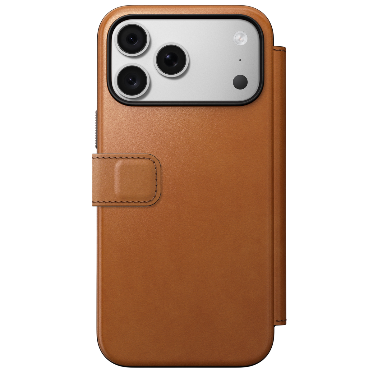 Nomad Modern Leather Folio Case for iPhone 18 Pro Max - Saddle (Horween), view 4