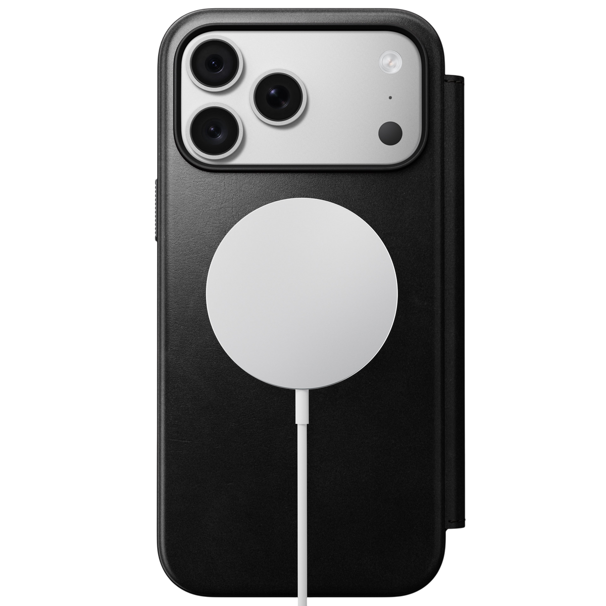 Nomad Modern Leather Folio Case for iPhone 18 Pro Max - Black (Horween), view 3 #color_black-horween