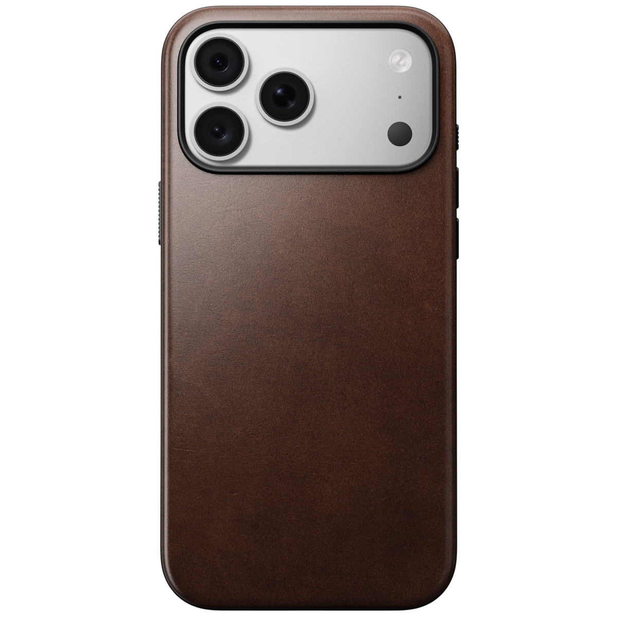 Nomad Modern Leather Case for iPhone 18 Pro Max - Rustic Brown (Horween), view 3 #color_rustic-brown-horween