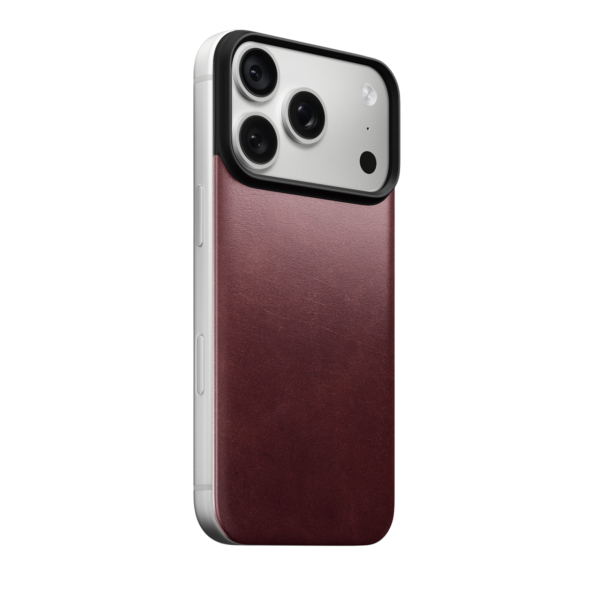 Nomad Mag Leather Back for iPhone 18 Pro - Burgundy Chromexcel (Horween Leather)