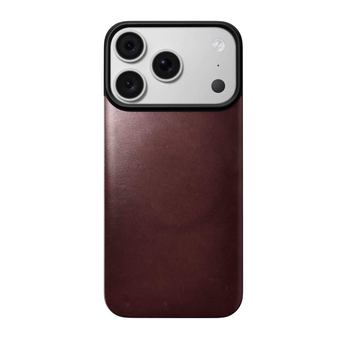 Nomad Mag Leather Back for iPhone 18 Pro - Burgundy Chromexcel (Horween Leather), view 2