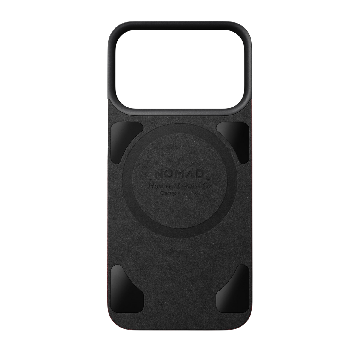 Nomad Mag Leather Back for iPhone 18 Pro - Burgundy Chromexcel (Horween Leather), view 3