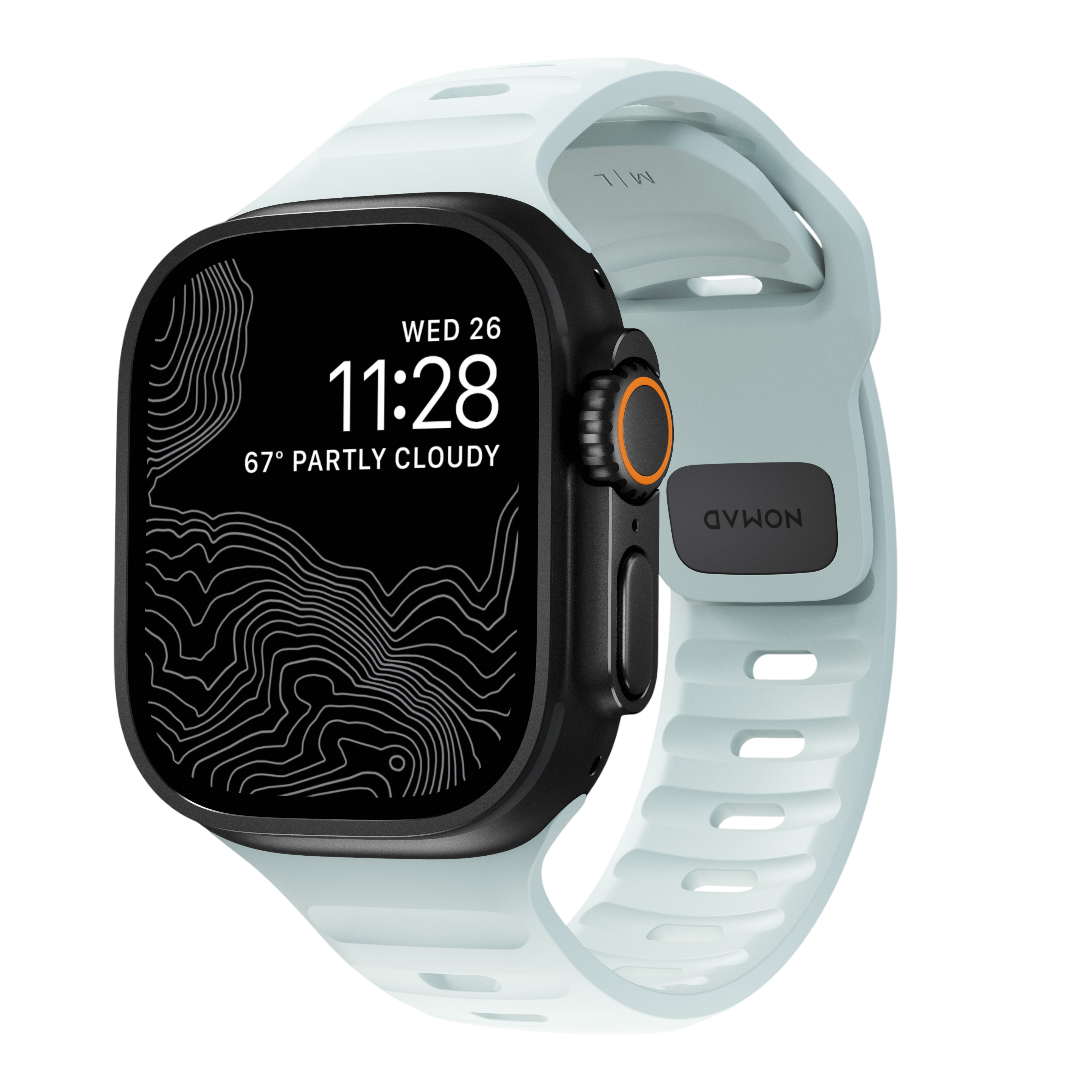 Nomad Waterproof Sport Band for Apple Watch 49mm / 46mm / 45mm - Black #color_black