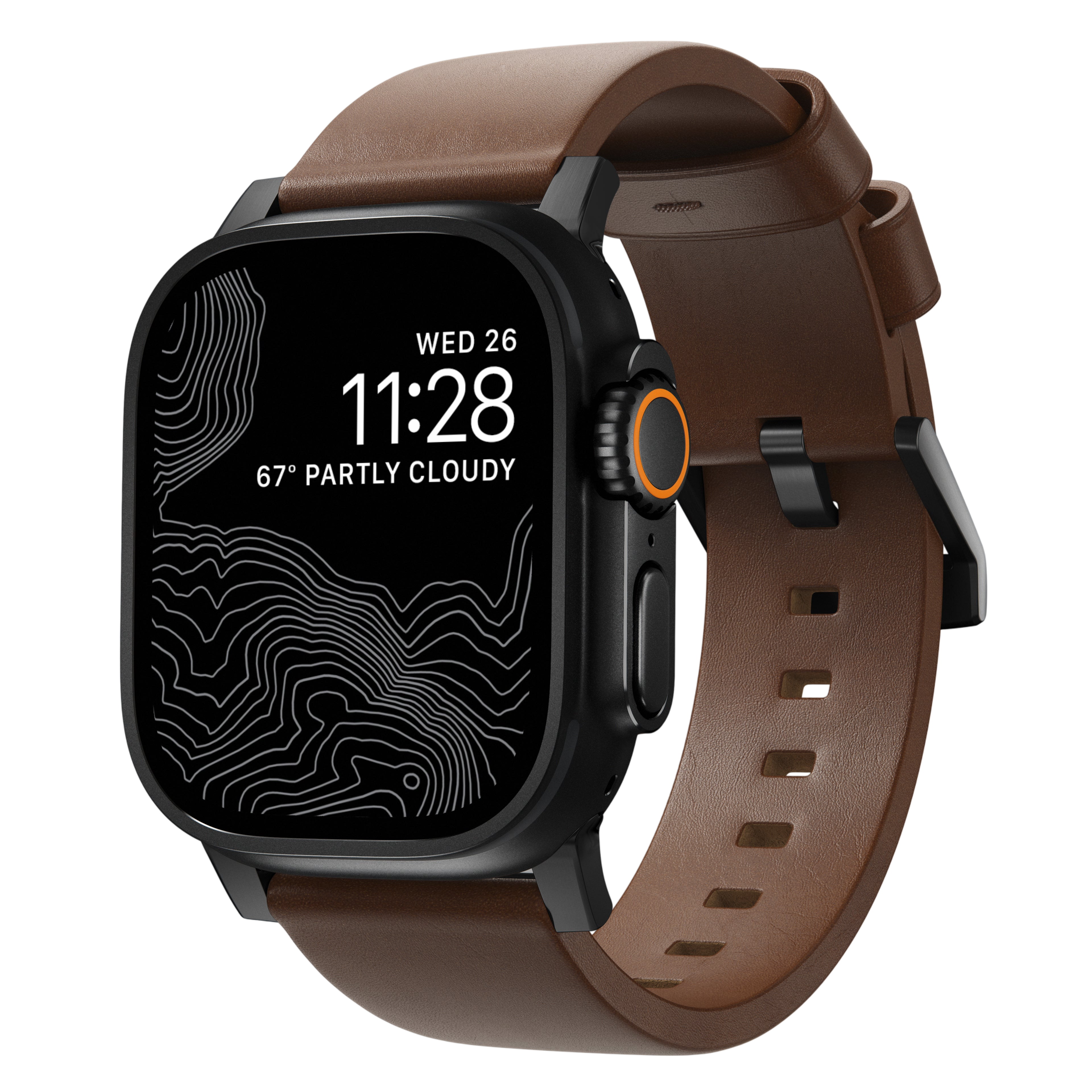 Nomad Modern Leather Band for Apple Watch Ultra 3 / 2 / 1 - 49mm - Brown