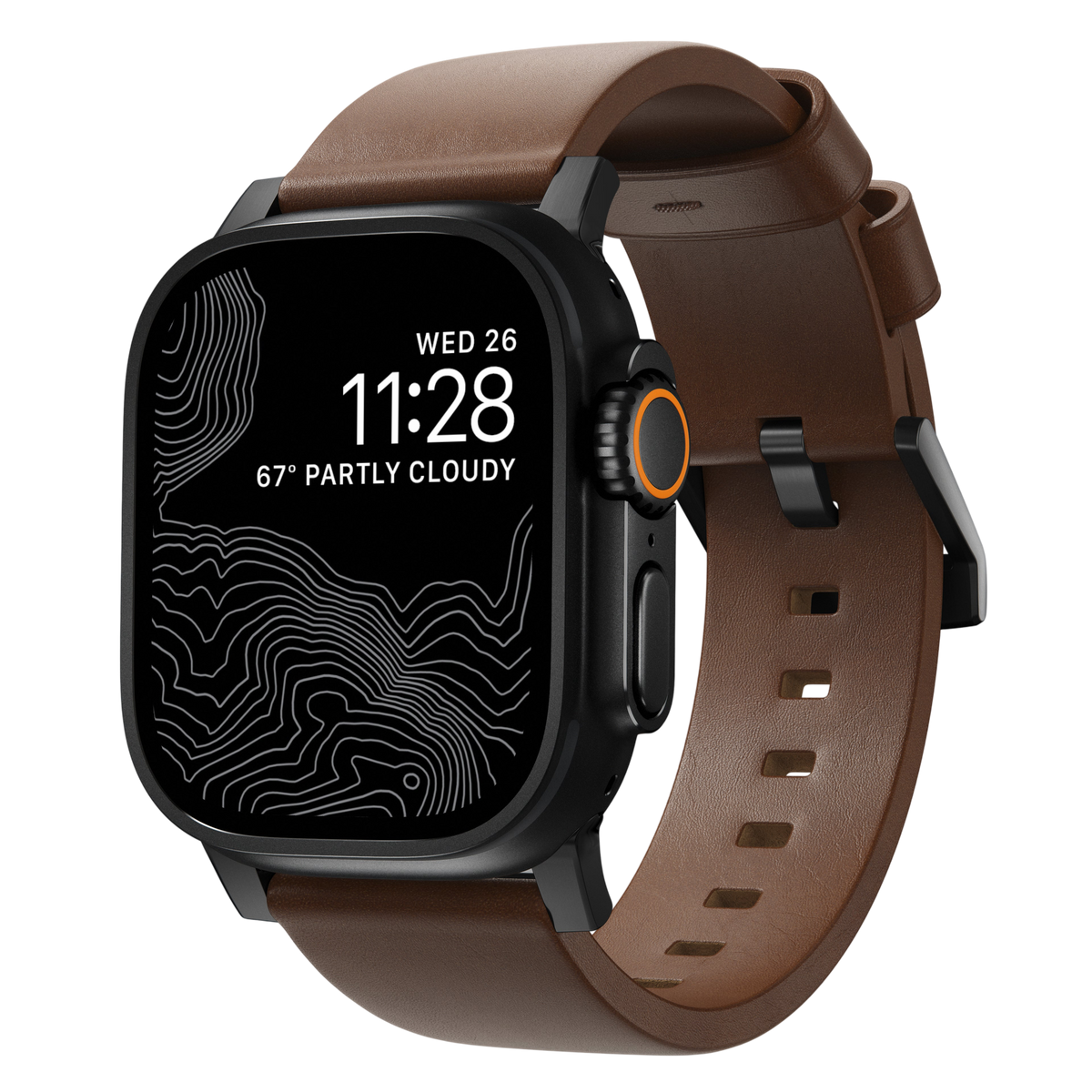Nomad Modern Leather Band for Apple Watch Ultra 3 / 2 / 1 - 49mm - Brown
