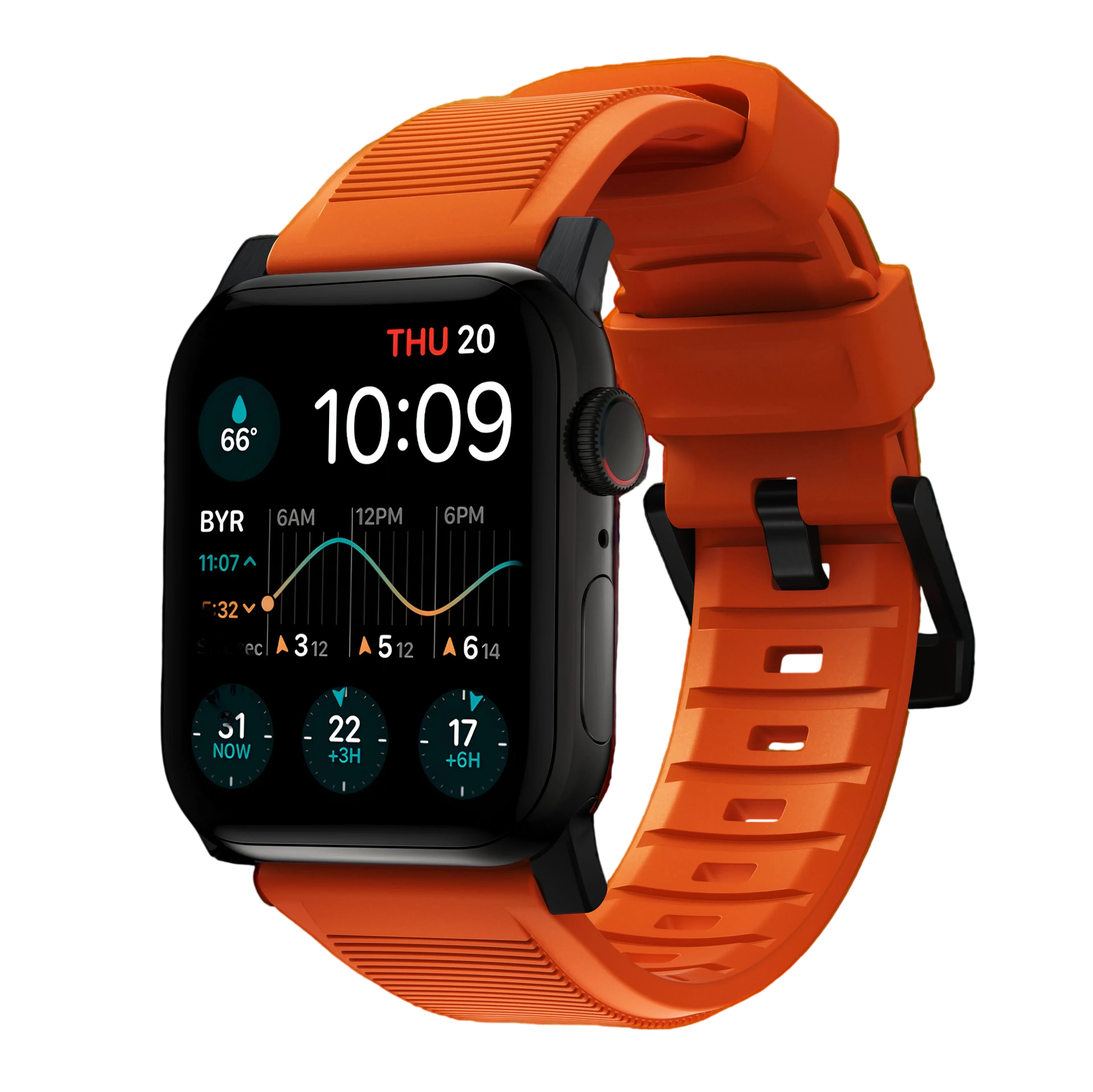Nomad Rugged Band for Apple Watch Ultra 49mm - Ultra Orange #color_ultra-orange