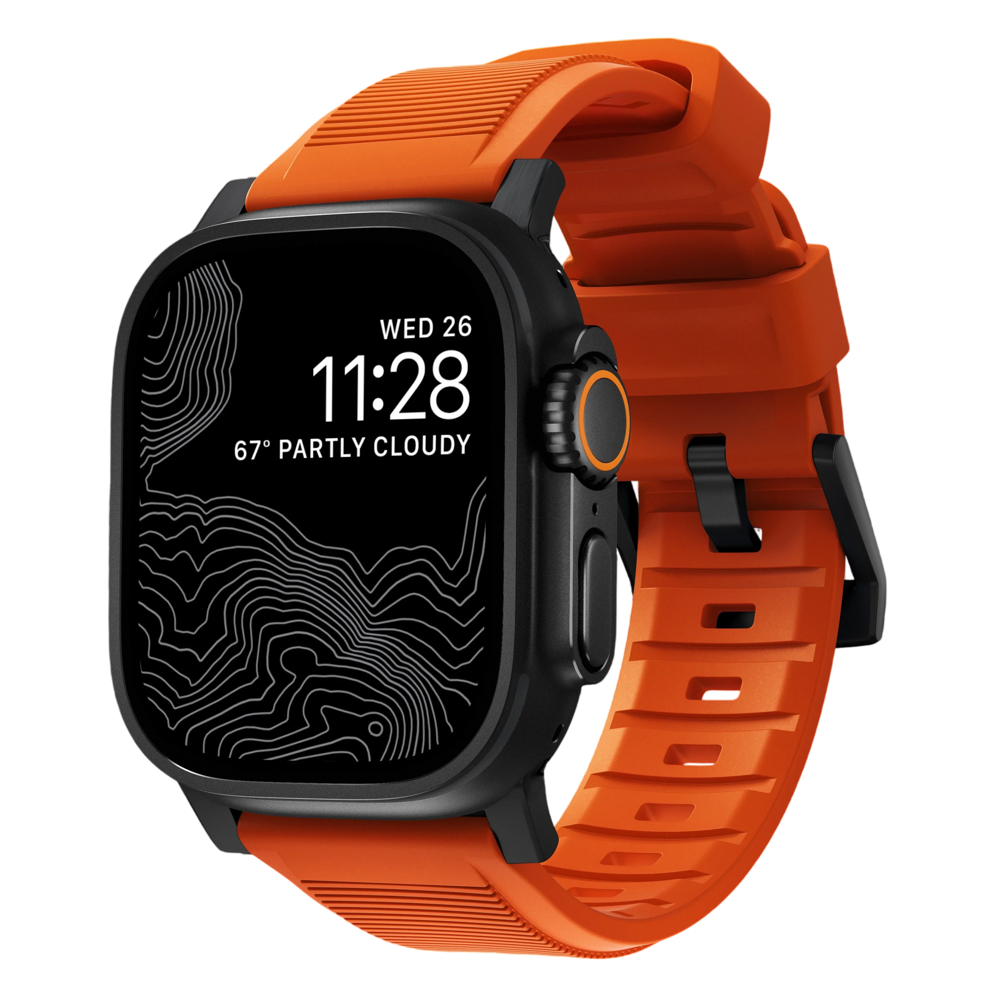 Nomad Rugged Band for Apple Watch Ultra 49mm - Ultra Orange #color_ultra-orange