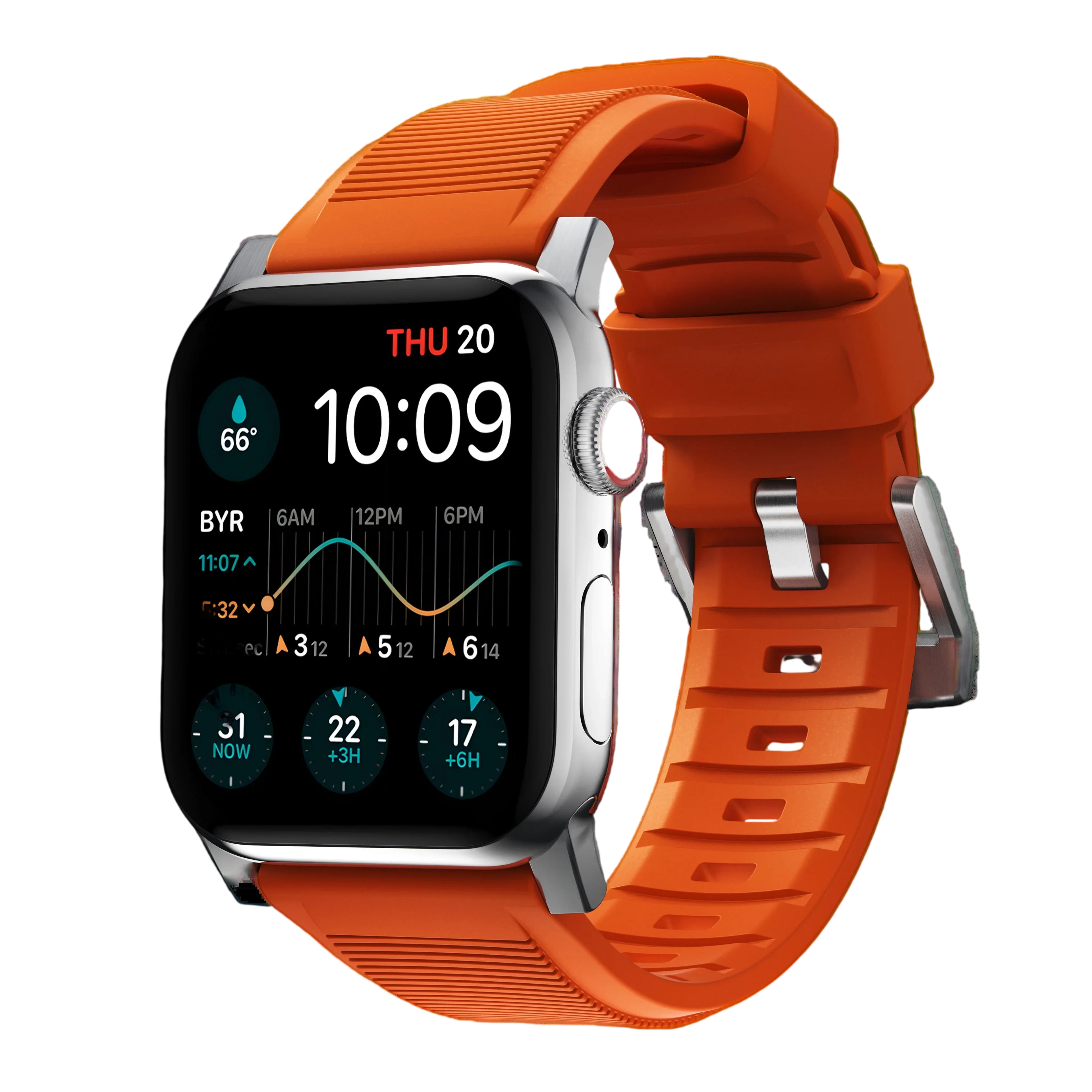 Nomad Rugged Band for Apple Watch Ultra 49mm - Ultra Orange