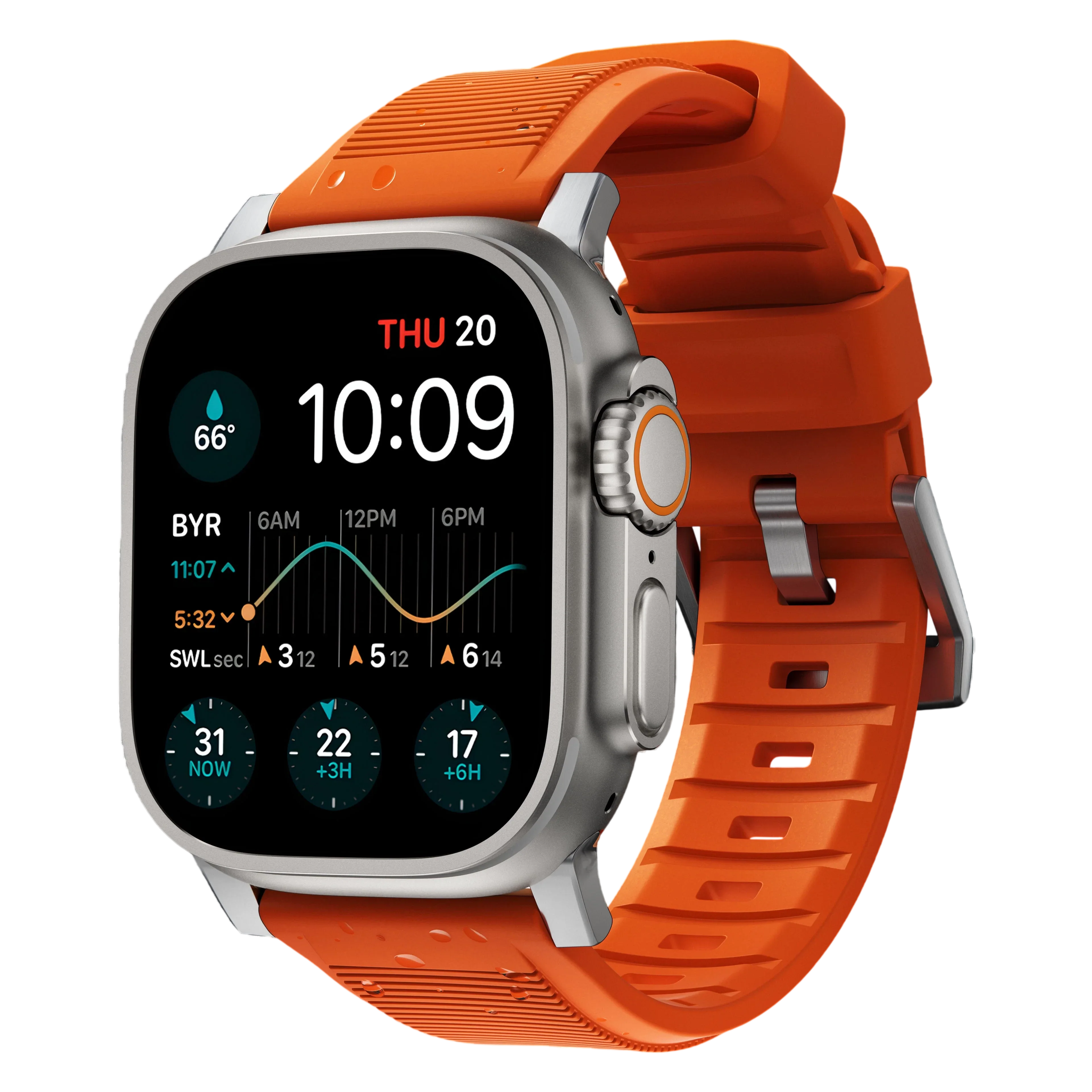 Nomad Rugged Band for Apple Watch Ultra 49mm - Ultra Orange