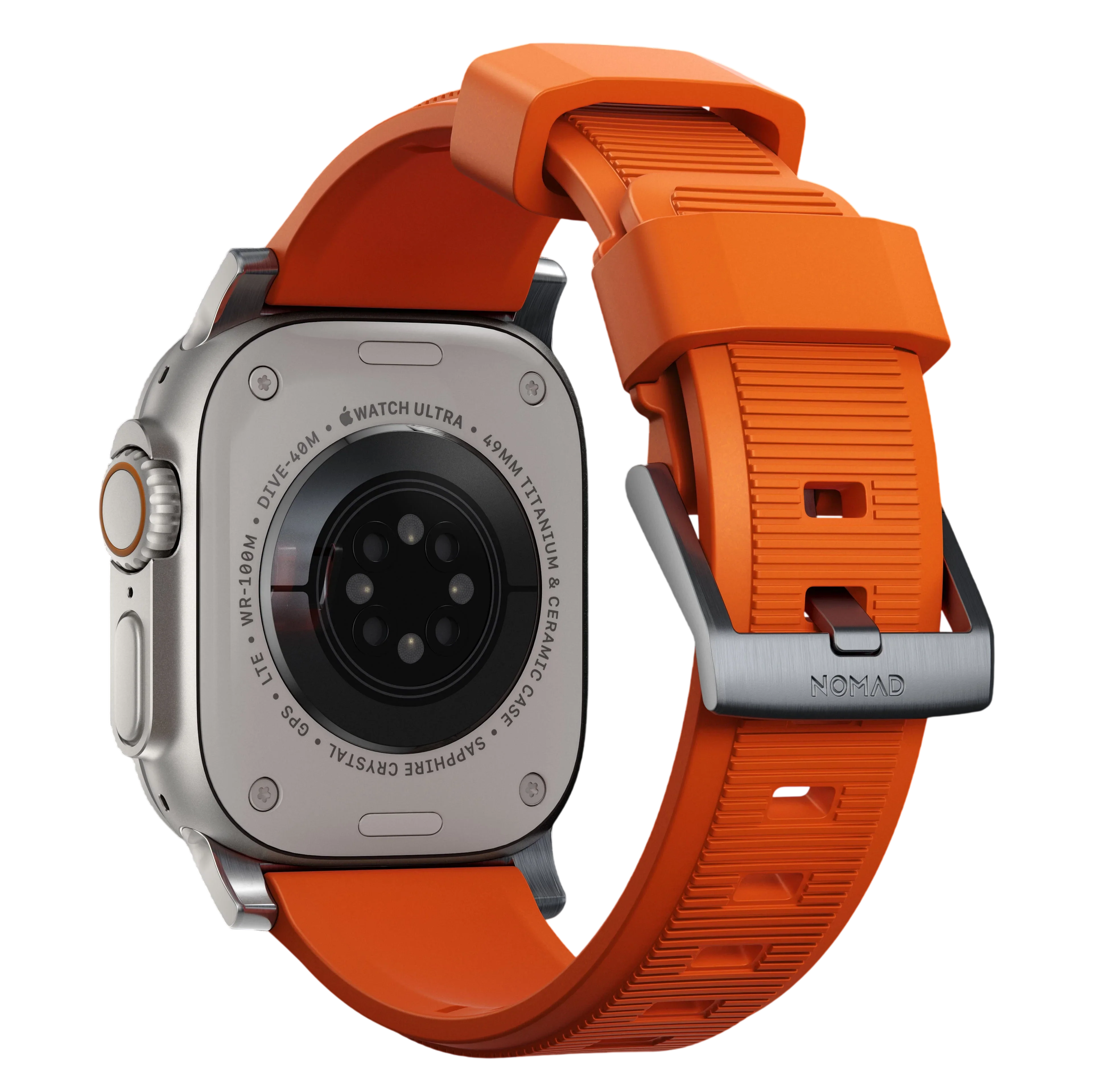 Nomad Rugged Band for Apple Watch Ultra 49mm - Ultra Orange