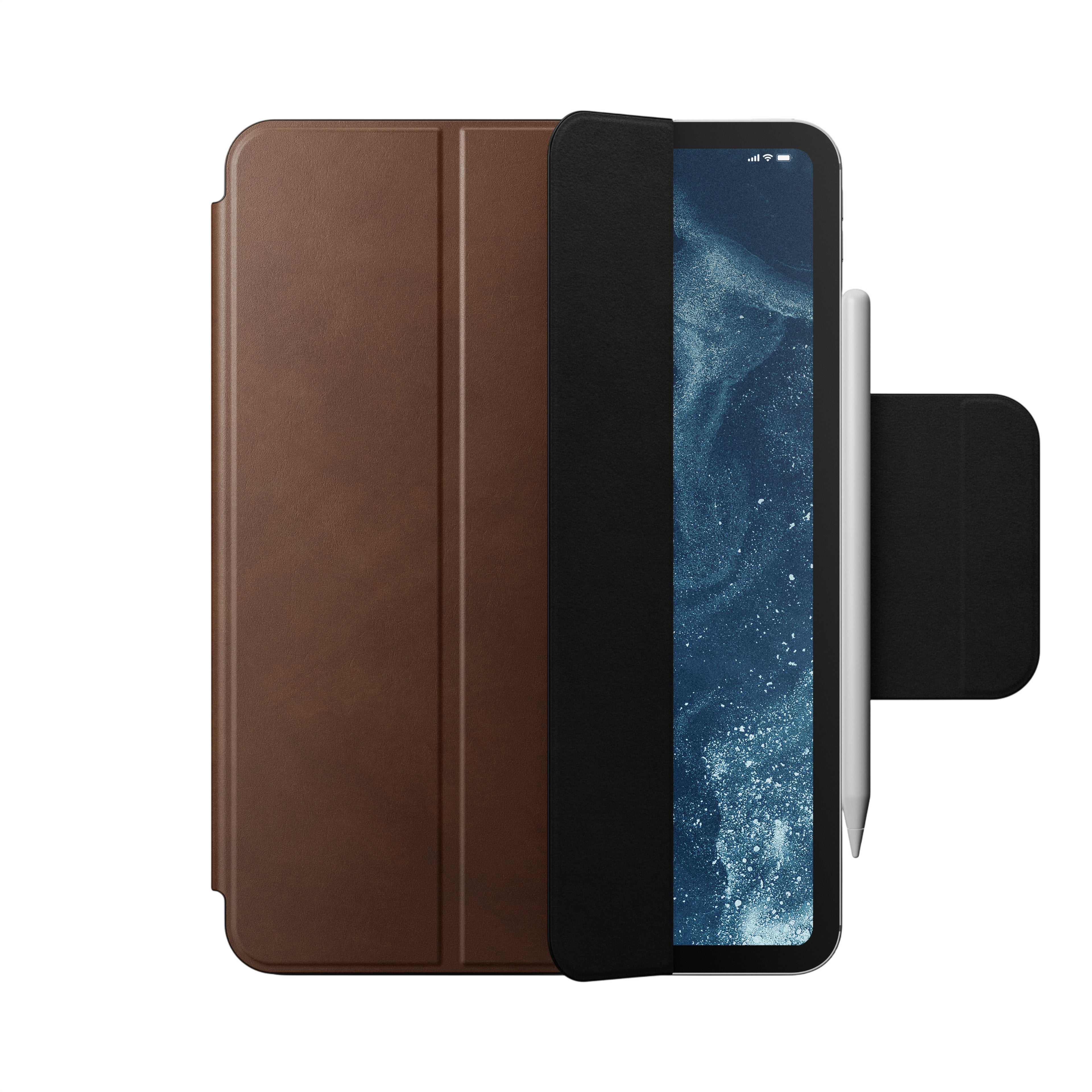 Nomad Modern Leather Folio Case for iPad Pro 11" M5 / M4 - Brown #color_brown