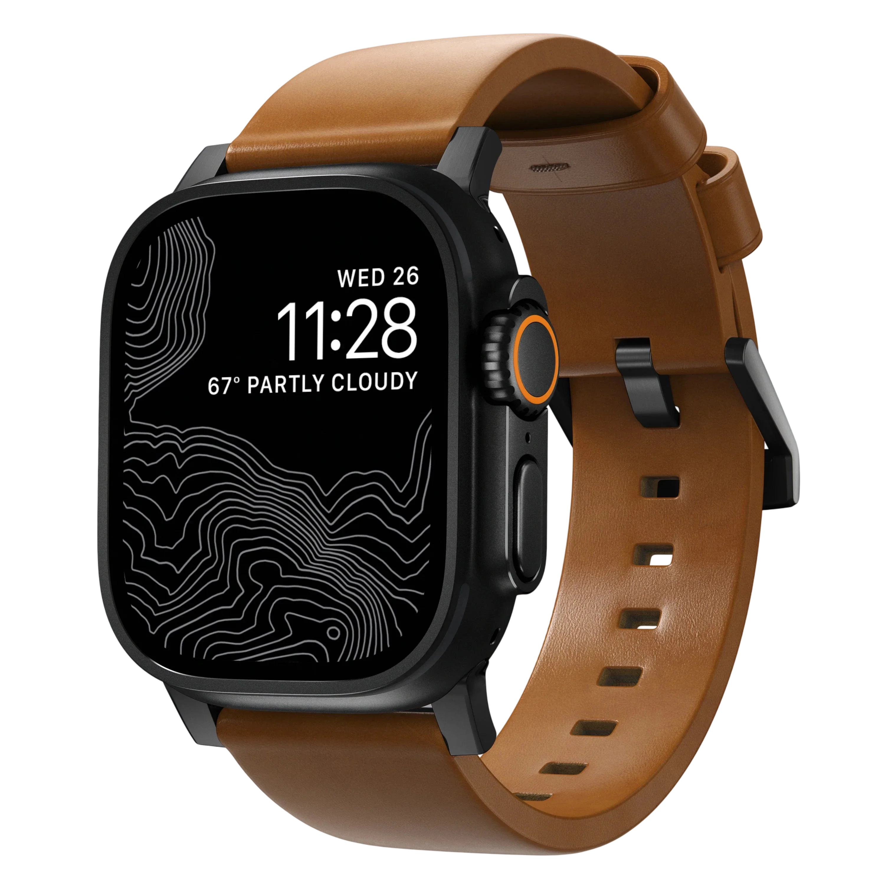 Nomad Modern Leather Band for Apple Watch Ultra 3 / 2 / 1 - 49mm - English Tan