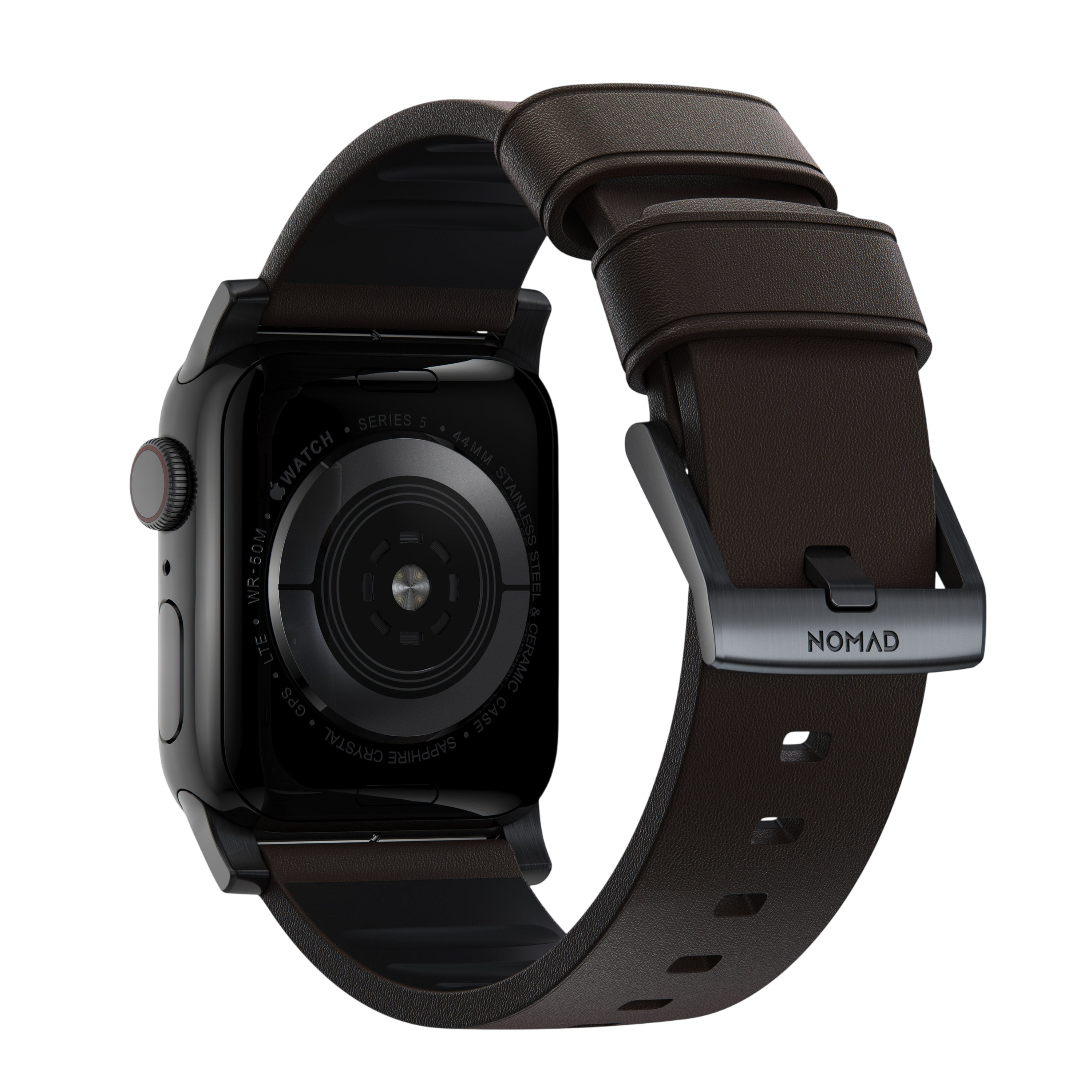 Nomad Active Band Pro Leather Band for Apple Watch 49mm / 46mm / 45mm - Rustic Brown #color_rustic-brown
