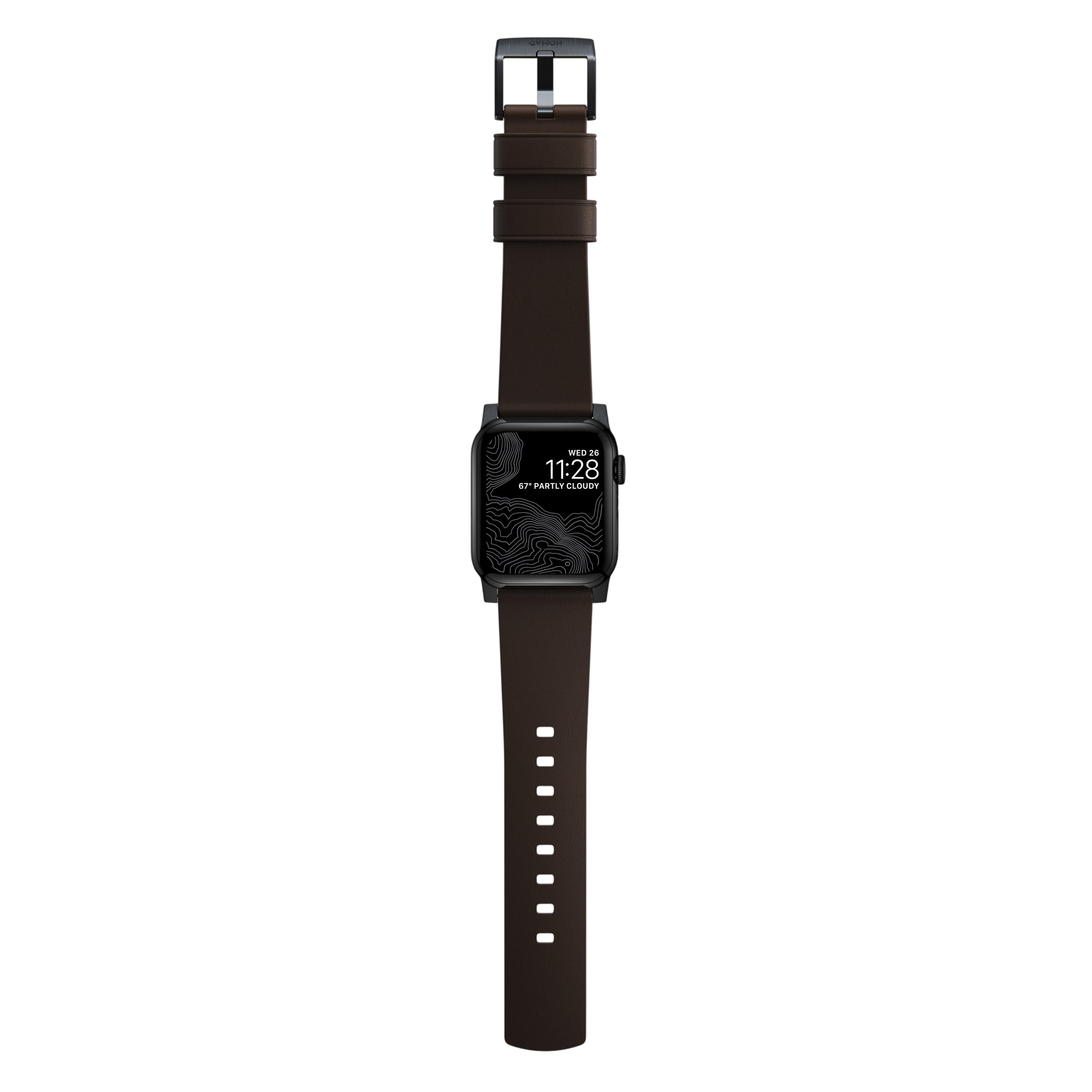 Nomad Active Band Pro Leather Band for Apple Watch 49mm / 46mm / 45mm - Rustic Brown