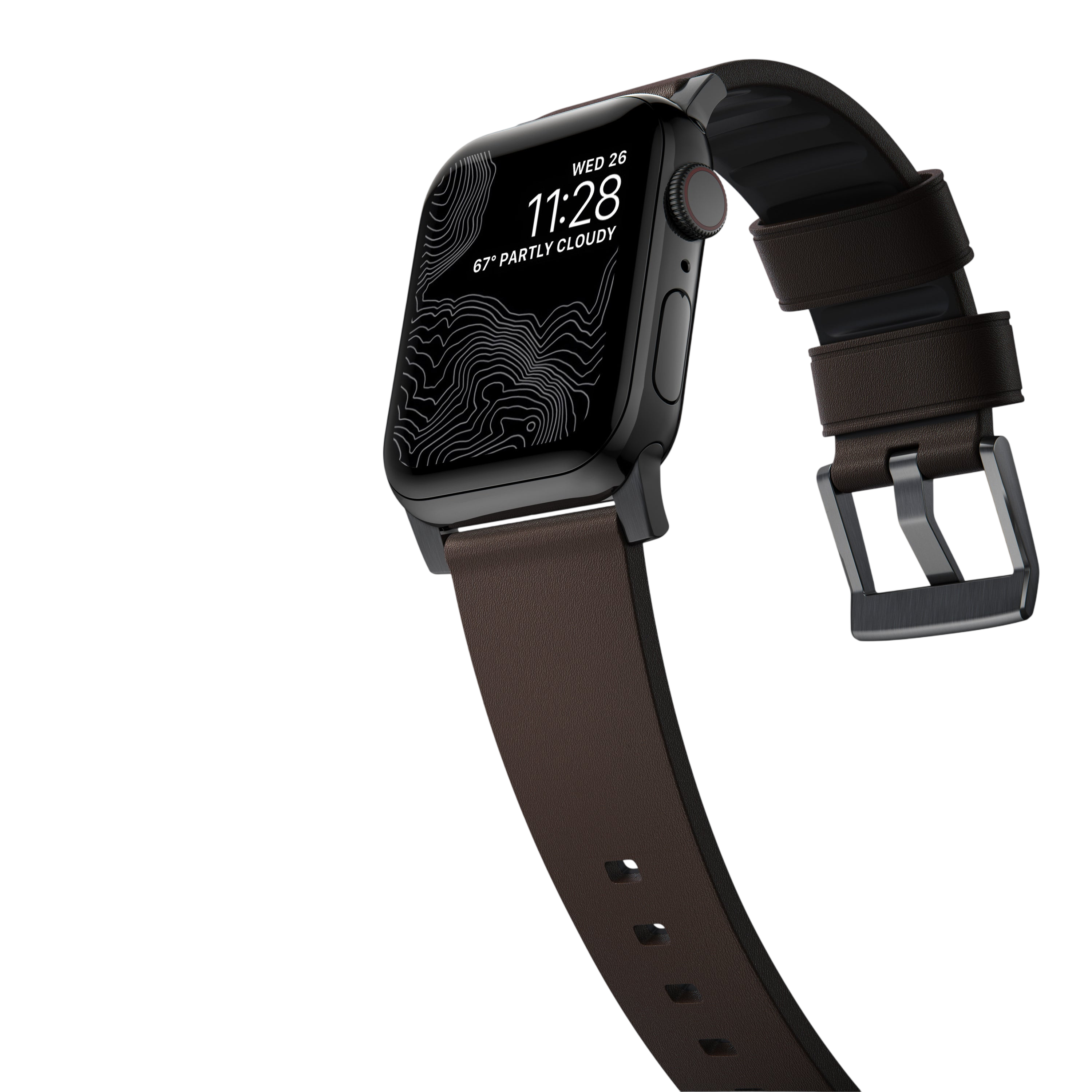 Nomad Active Band Pro Leather Band for Apple Watch 49mm / 46mm / 45mm - Rustic Brown