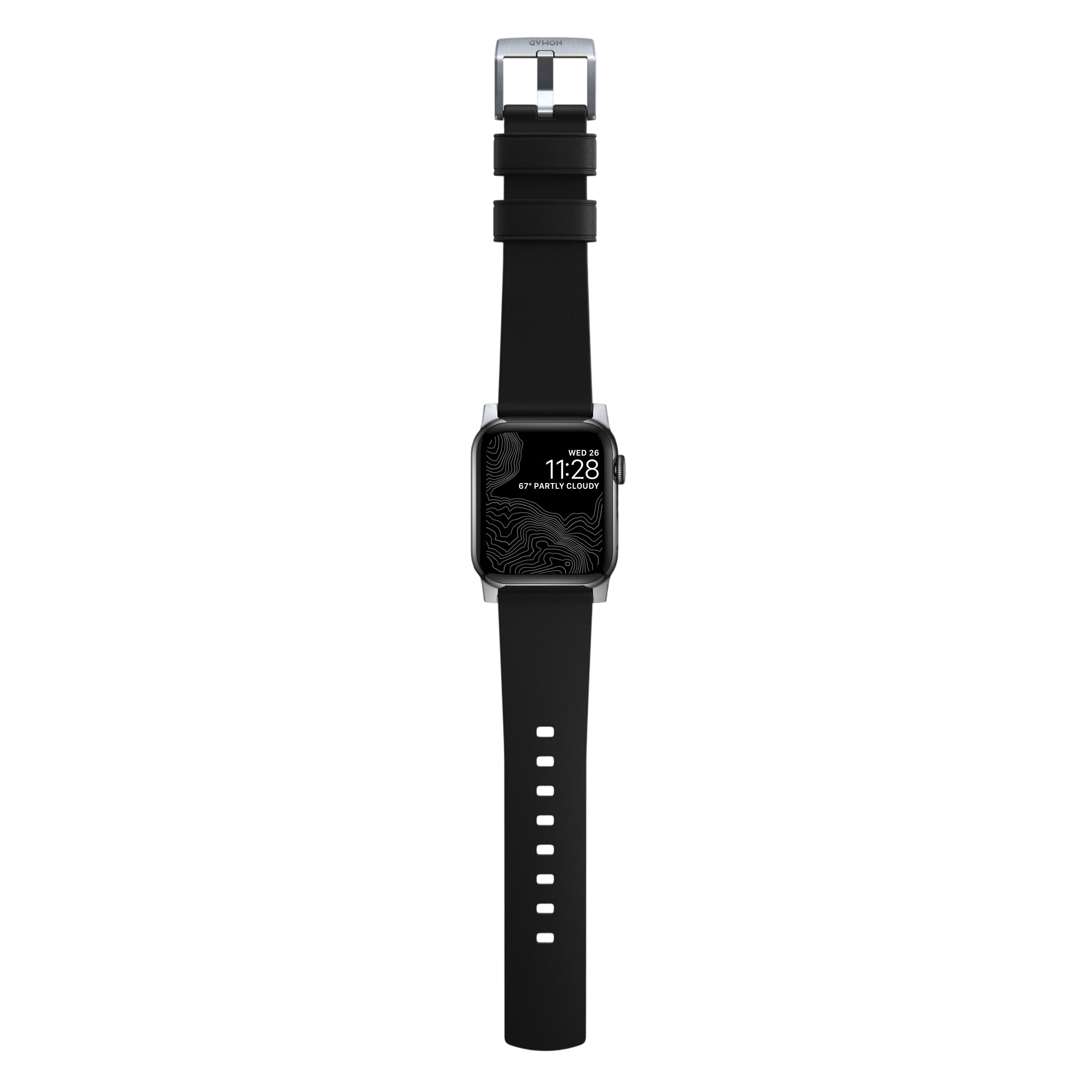 Nomad Active Band Pro Leather Band for Apple Watch 49mm / 46mm / 45mm - Black
