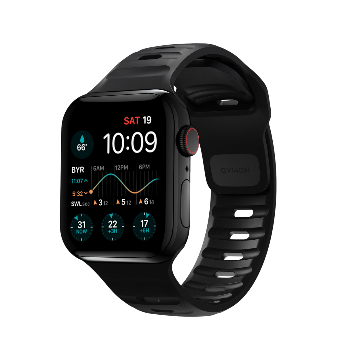 Nomad Waterproof Sport Band for Apple Watch 42mm / 41mm / 40mm - Black