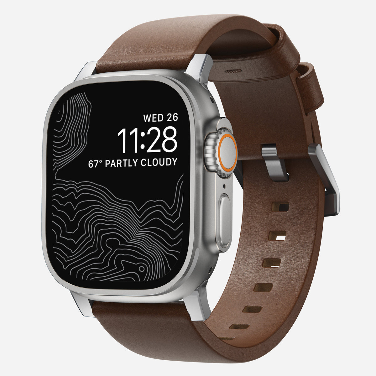 Nomad Modern Leather Band for Apple Watch Ultra 3 / 2 / 1 - 49mm - Brown
