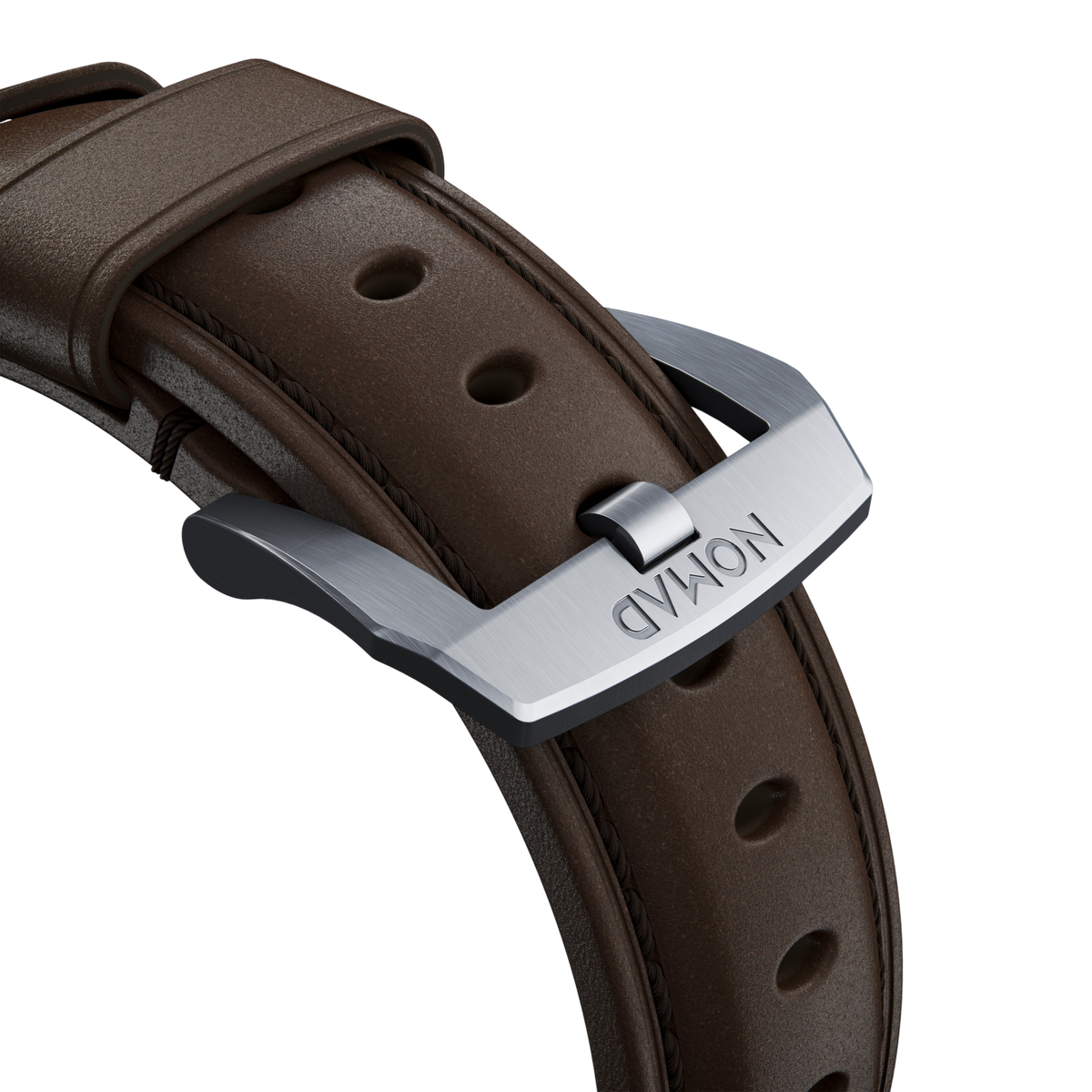 Nomad Traditional Leather Band for Apple Watch 49mm / 46mm / 45mm - Silver Hardware